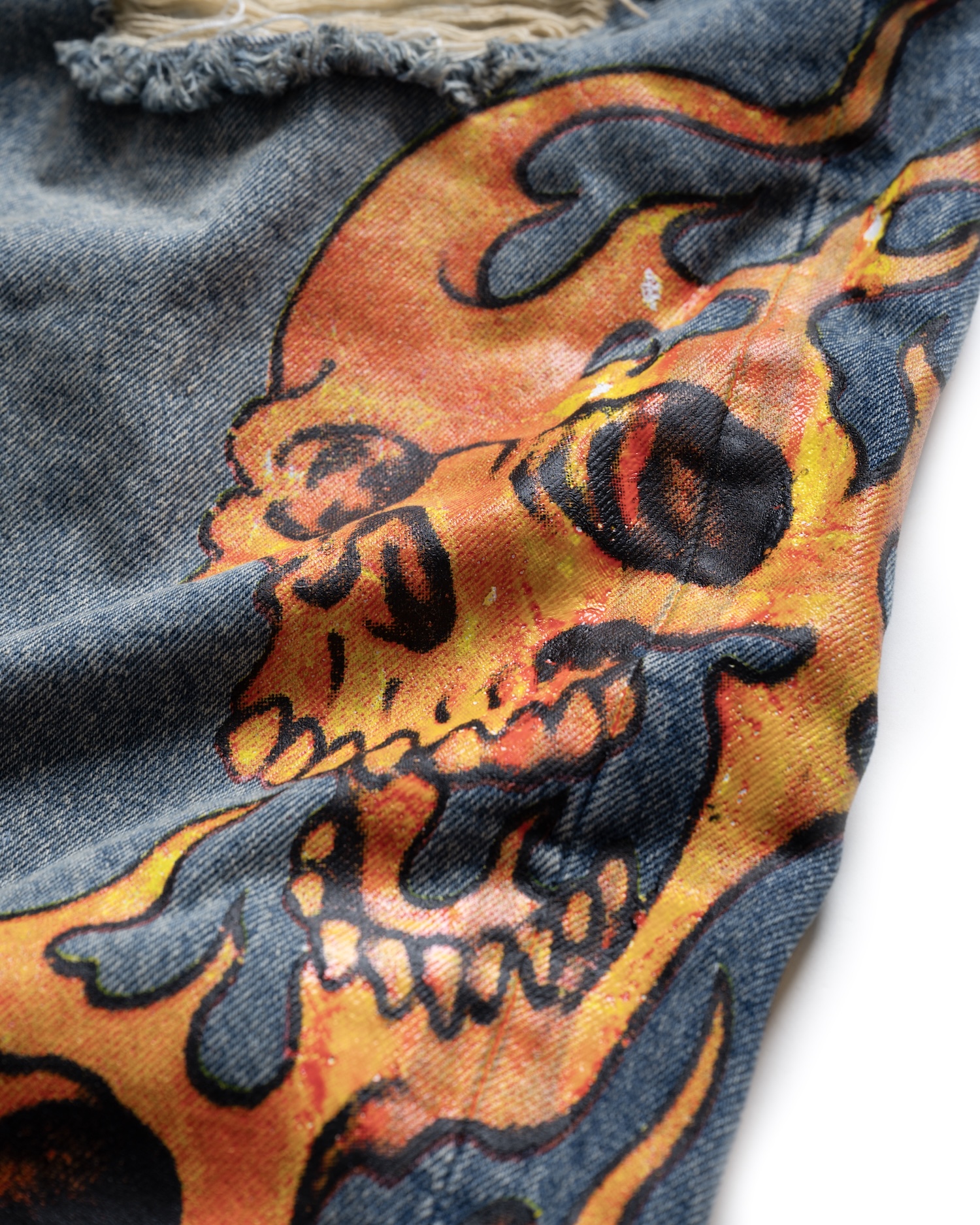 SSMA SKULL JEANS - BLUE