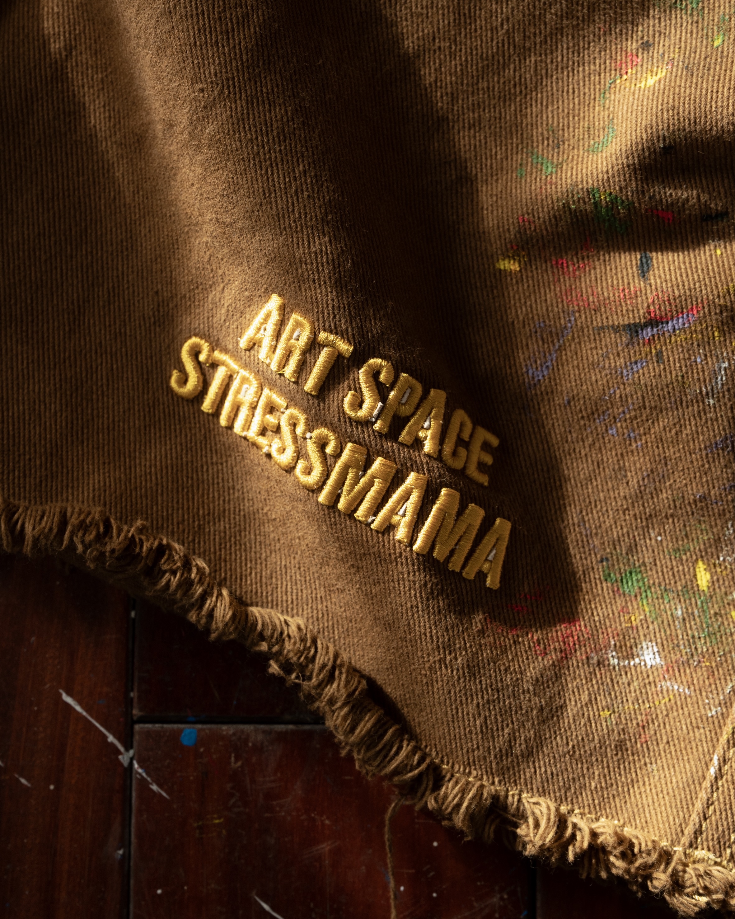 SSMA SPLATTER KHAKI SHORTS - BROWN