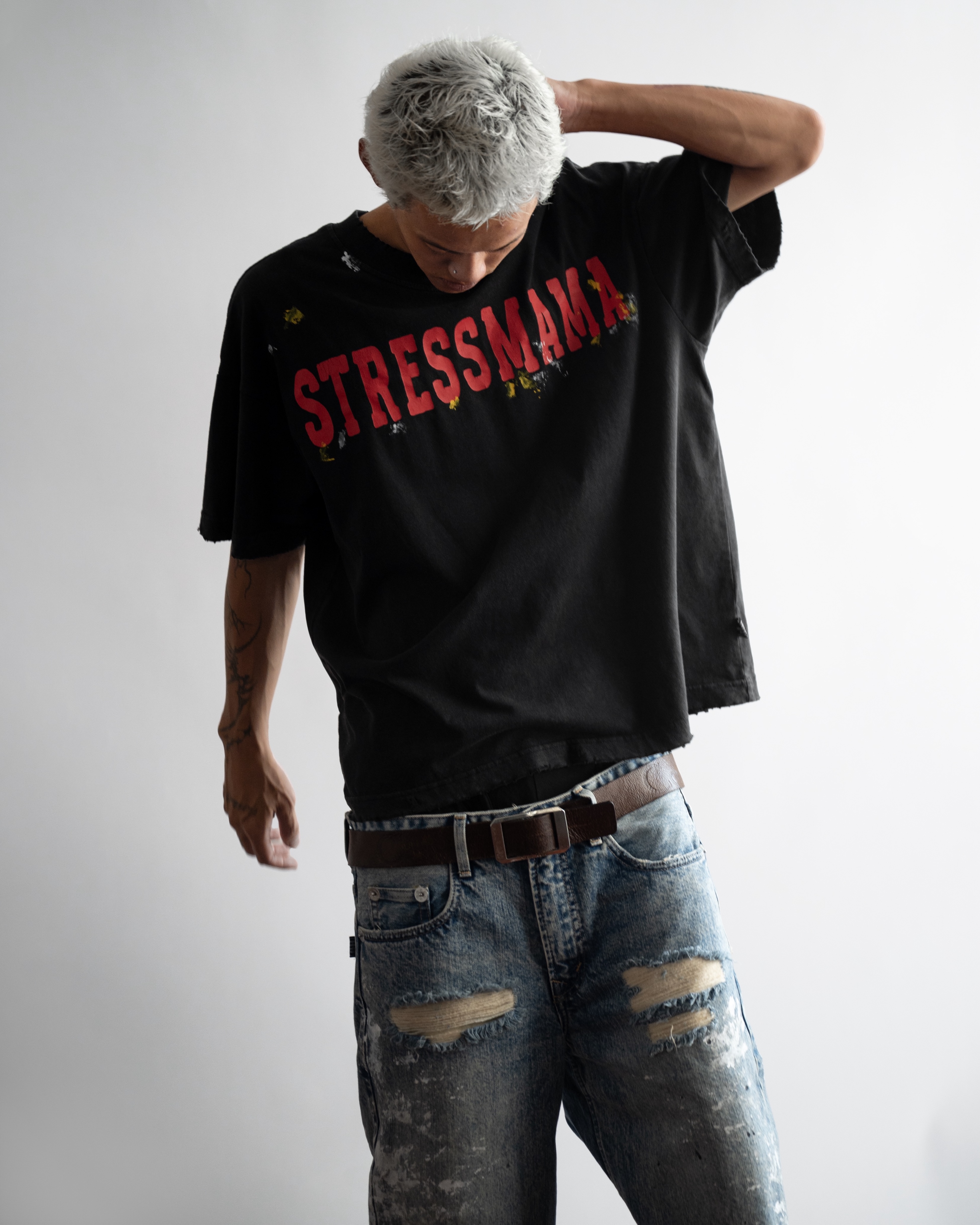 SSMA STAIN T-SHIRT - BLACK