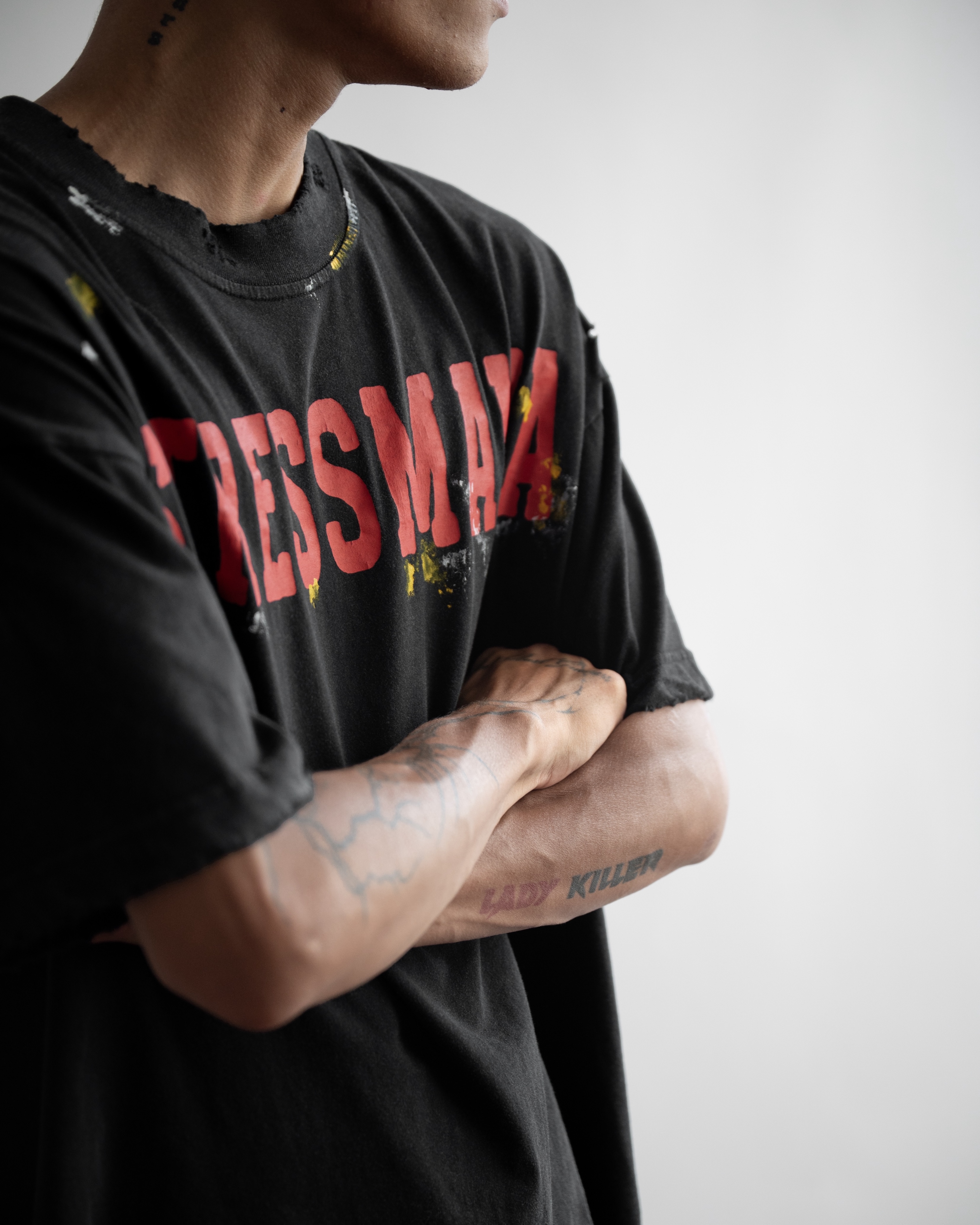 SSMA STAIN T-SHIRT - BLACK