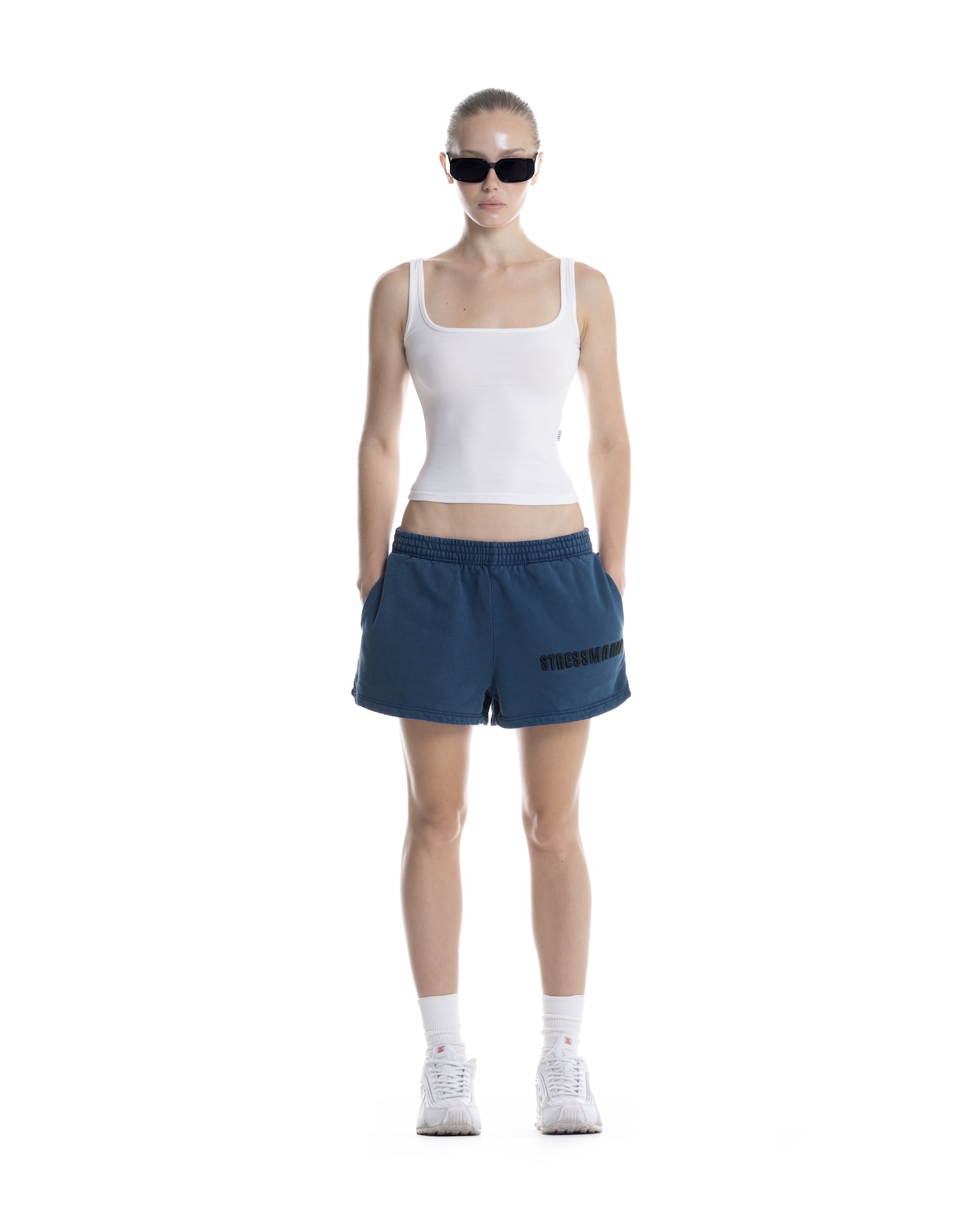 SSMA WASHED SWEAT SHORTS - DARK BLUE