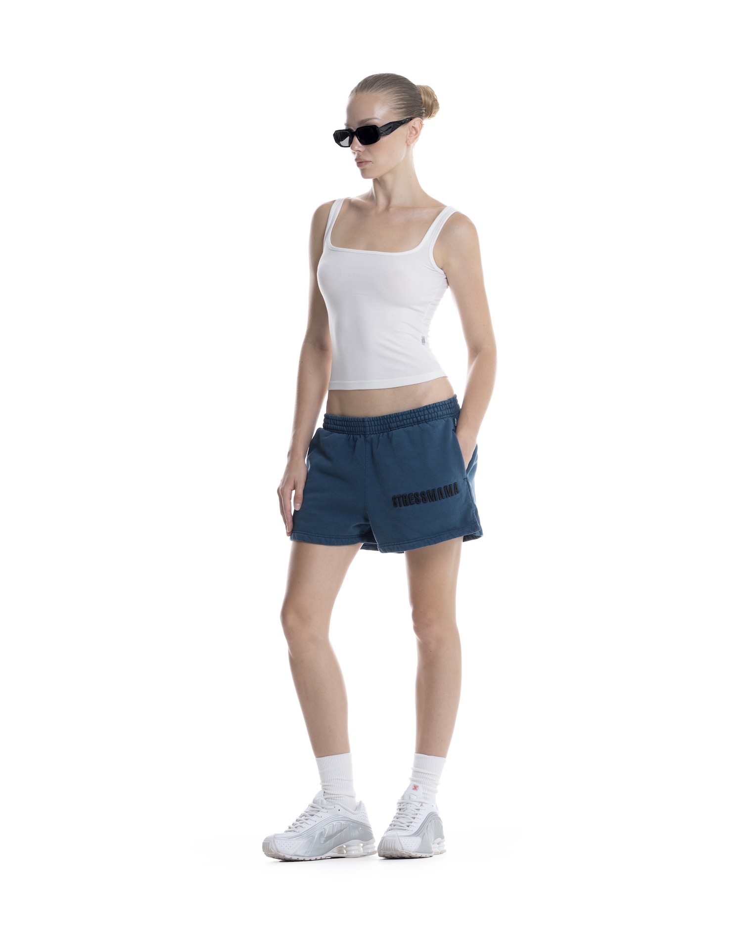 SSMA WASHED SWEAT SHORTS - DARK BLUE