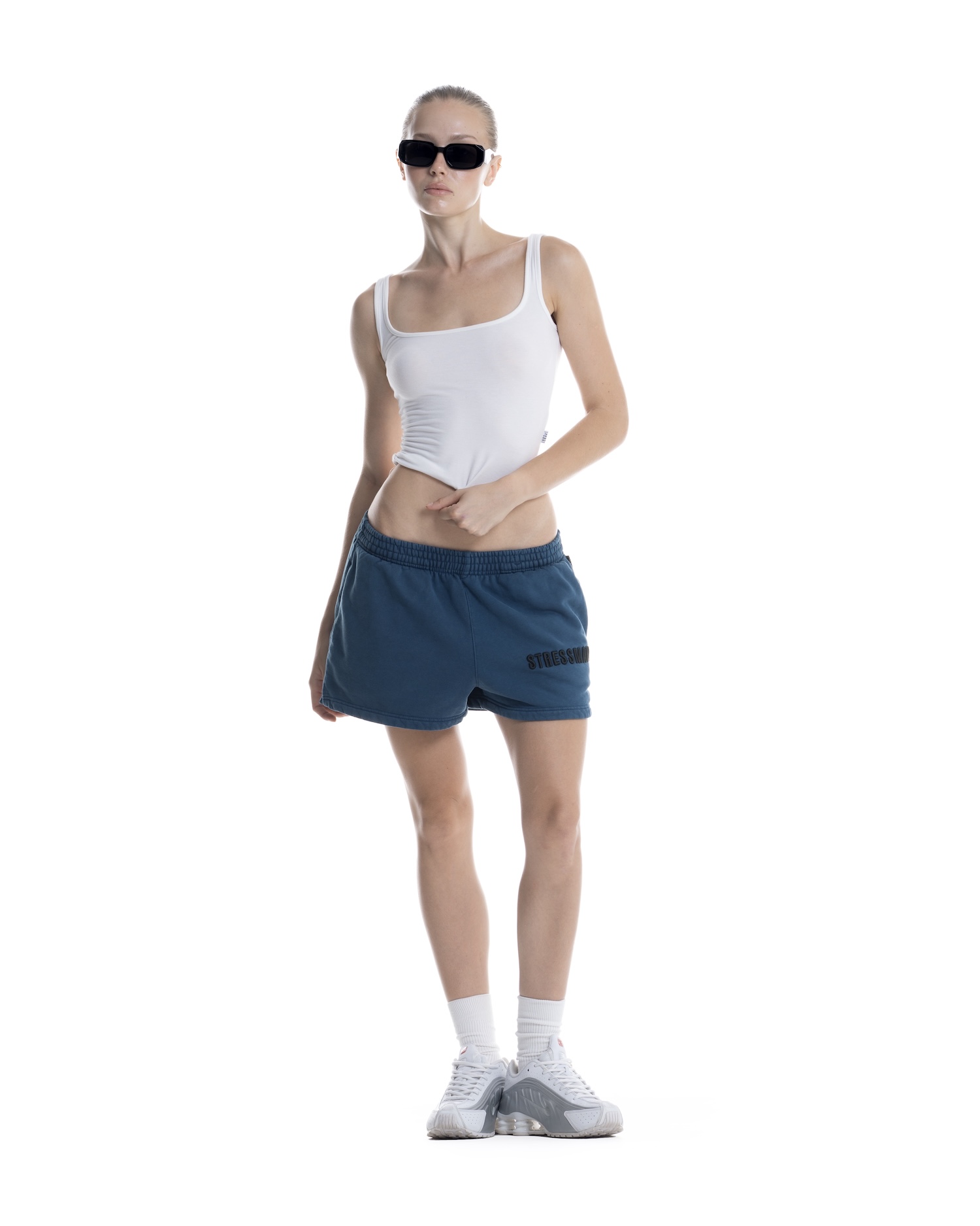 SSMA WASHED SWEAT SHORTS - DARK BLUE
