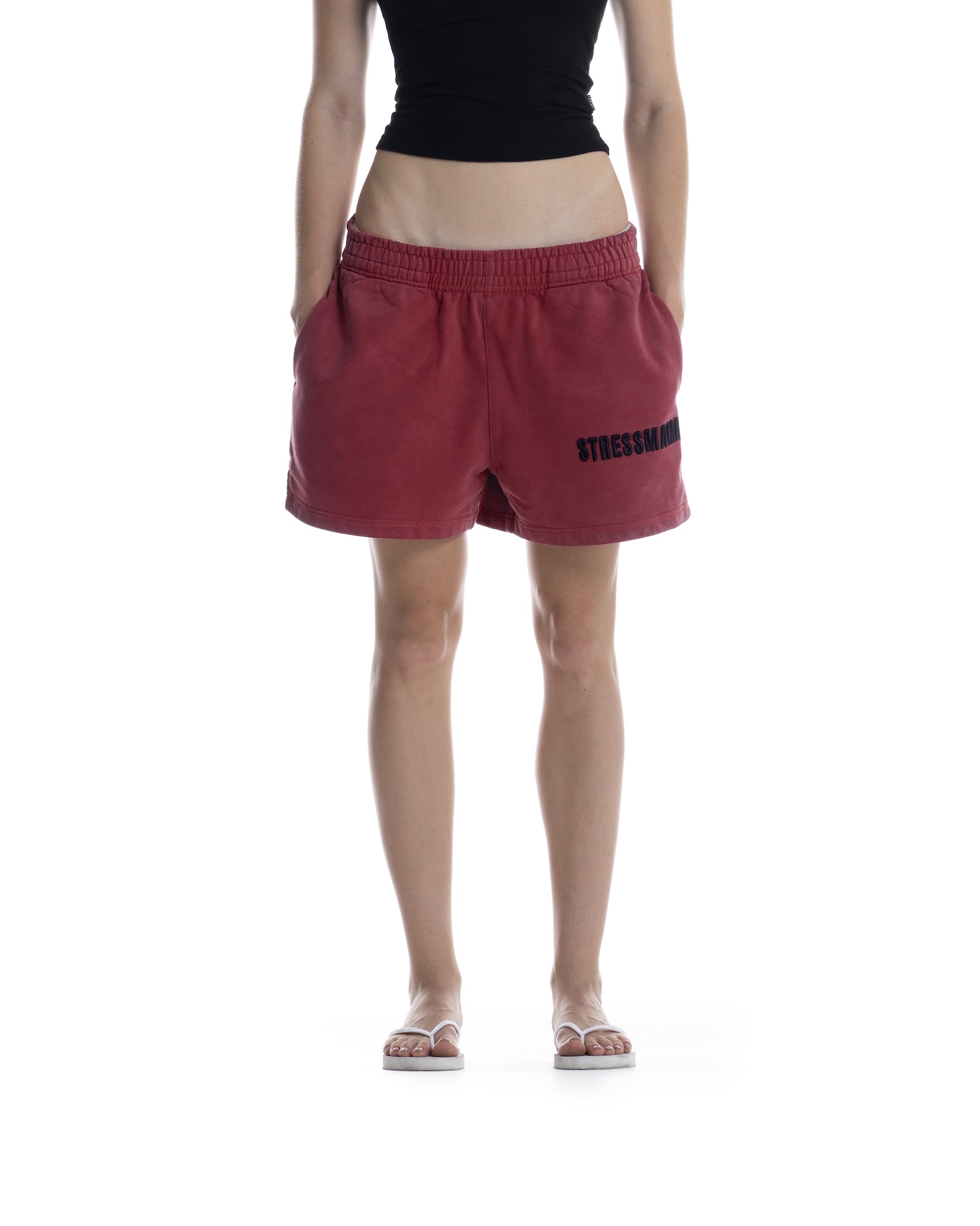 SSMA WASHED SWEAT SHORTS - RED