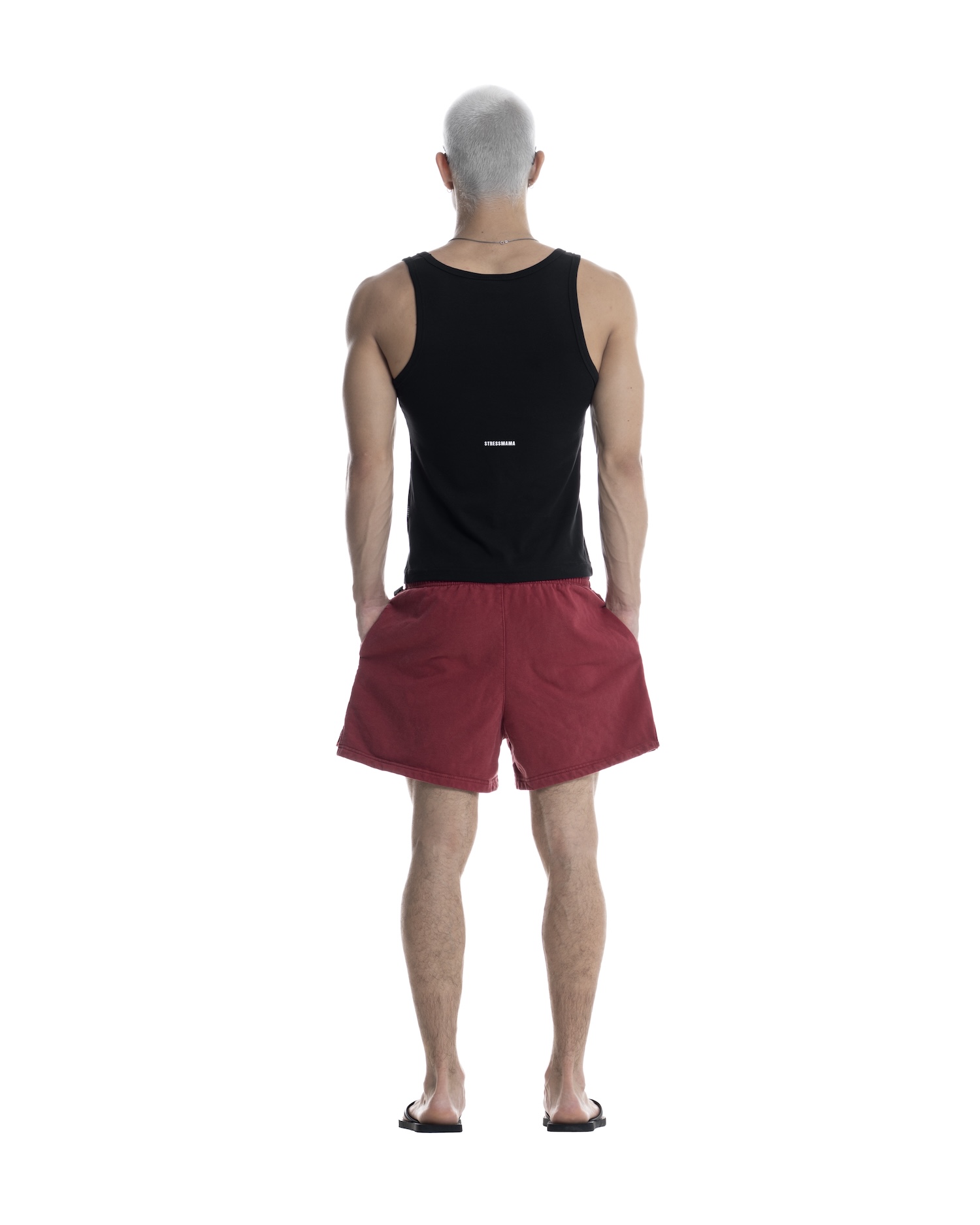 SSMA WASHED SWEAT SHORTS - RED