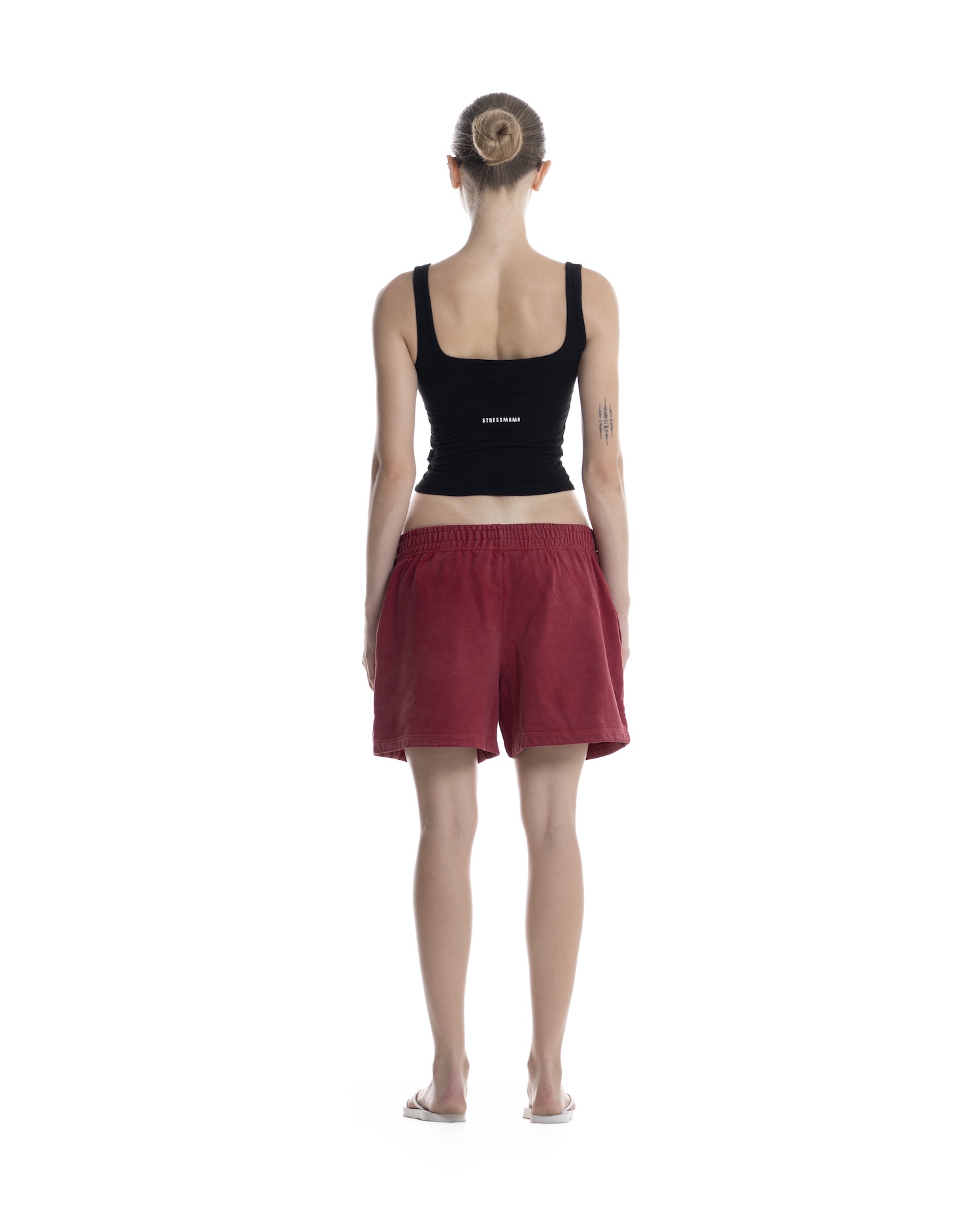 SSMA WASHED SWEAT SHORTS - RED