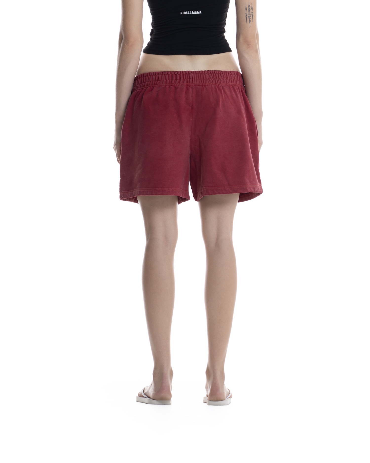 SSMA WASHED SWEAT SHORTS - RED