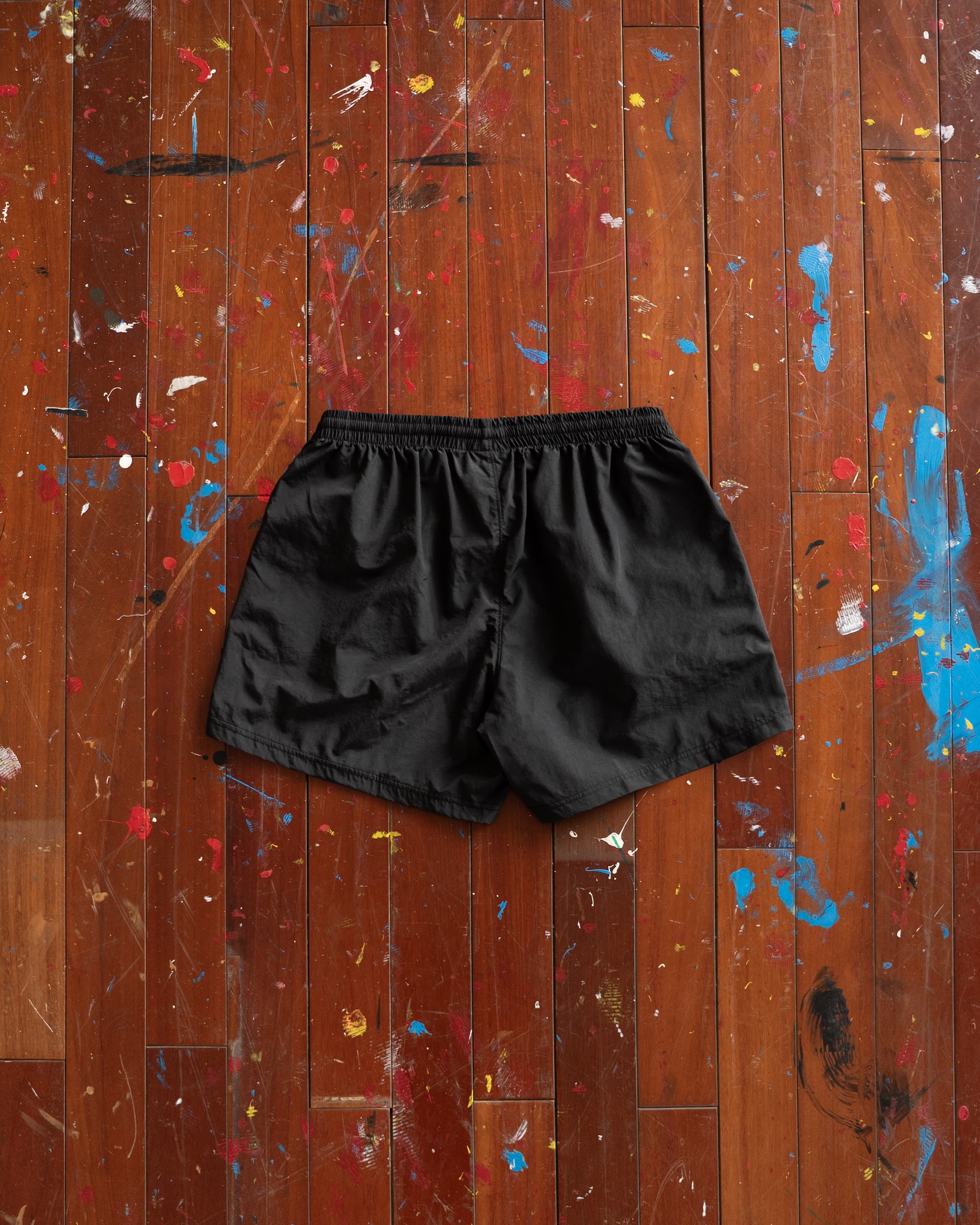 STRESSMAMA FLOATING TRACK SHORTS - BLACK