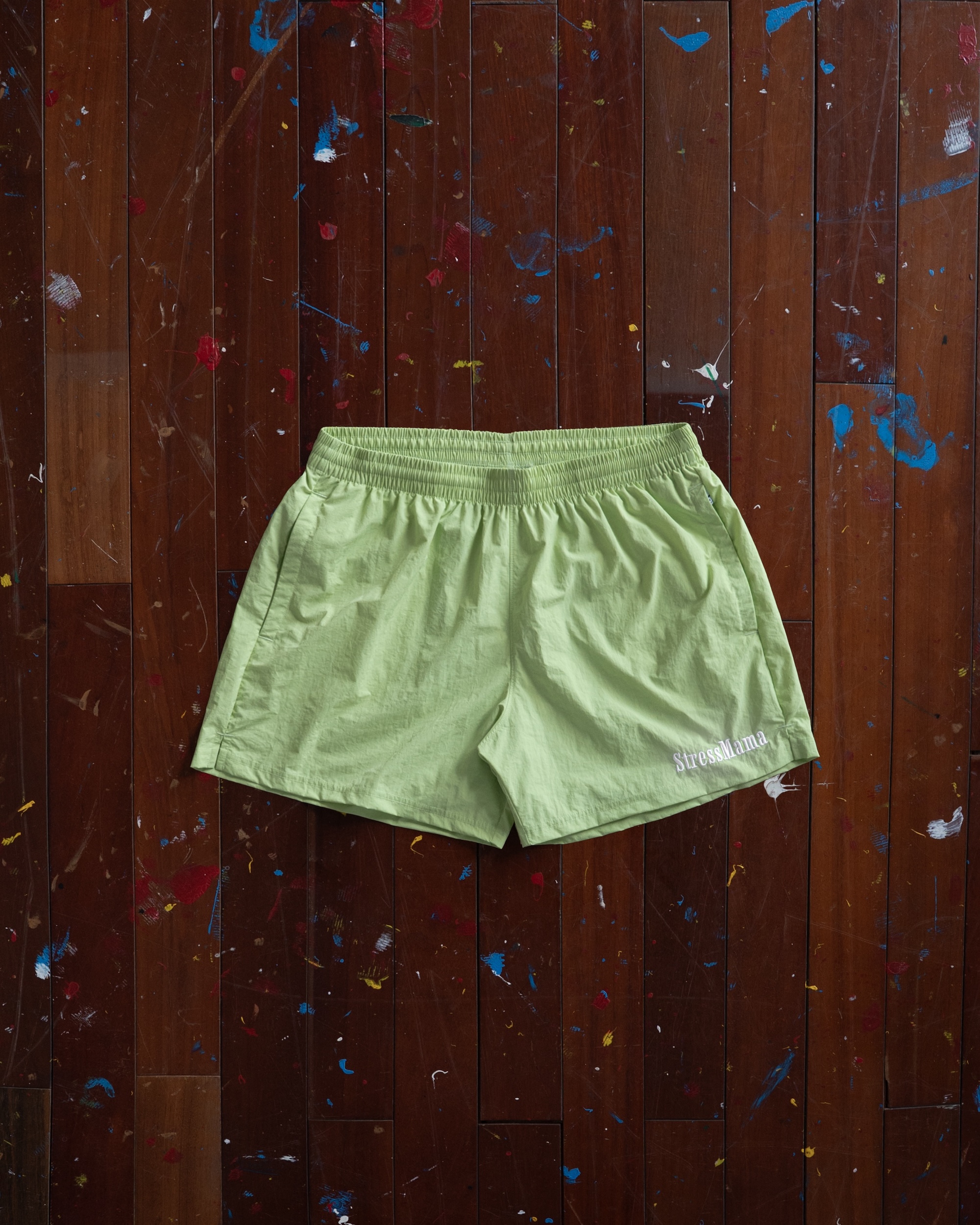 STRESSMAMA FLOATING TRACK SHORTS - GREEN