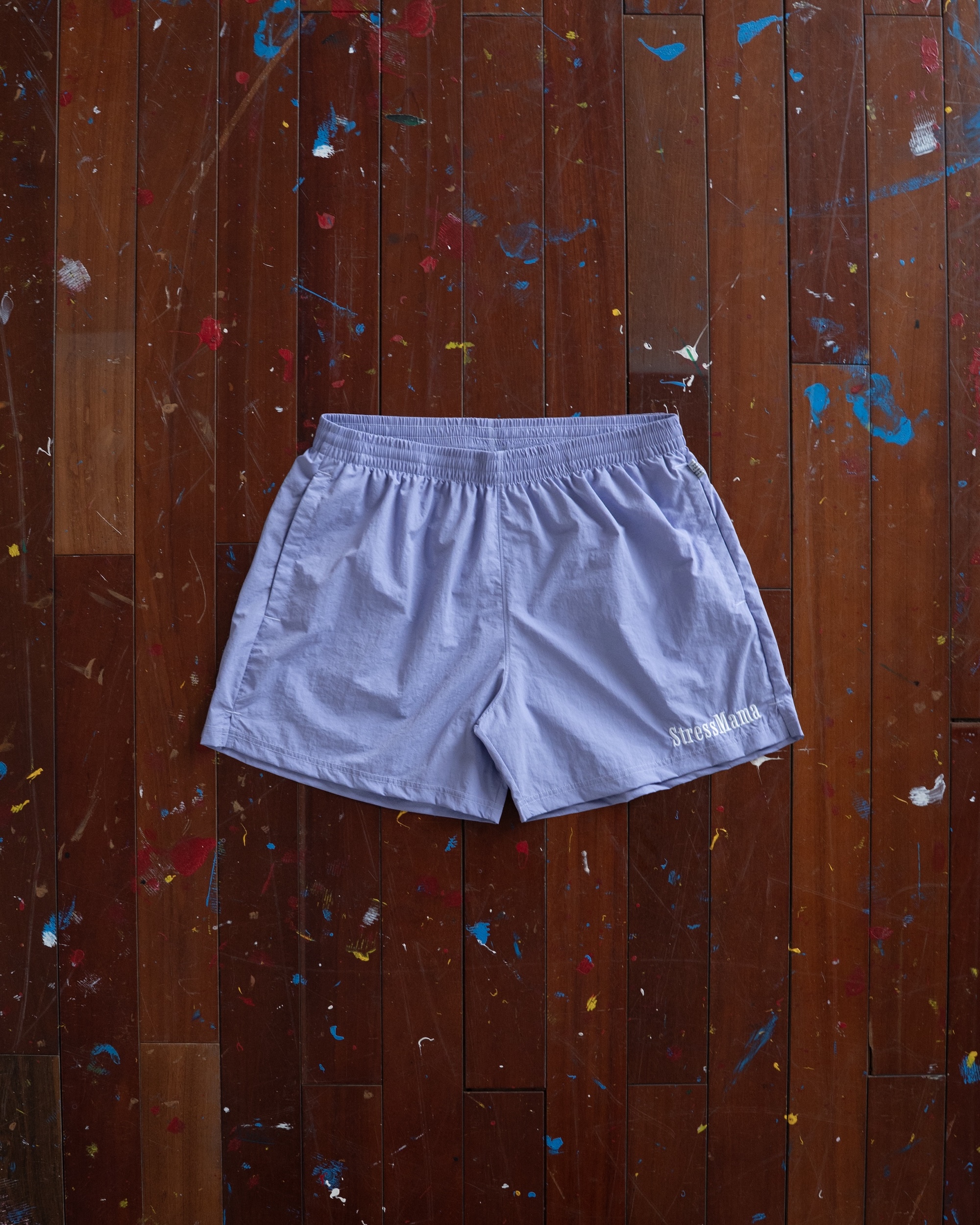 STRESSMAMA FLOATING TRACK SHORTS - PURPLE