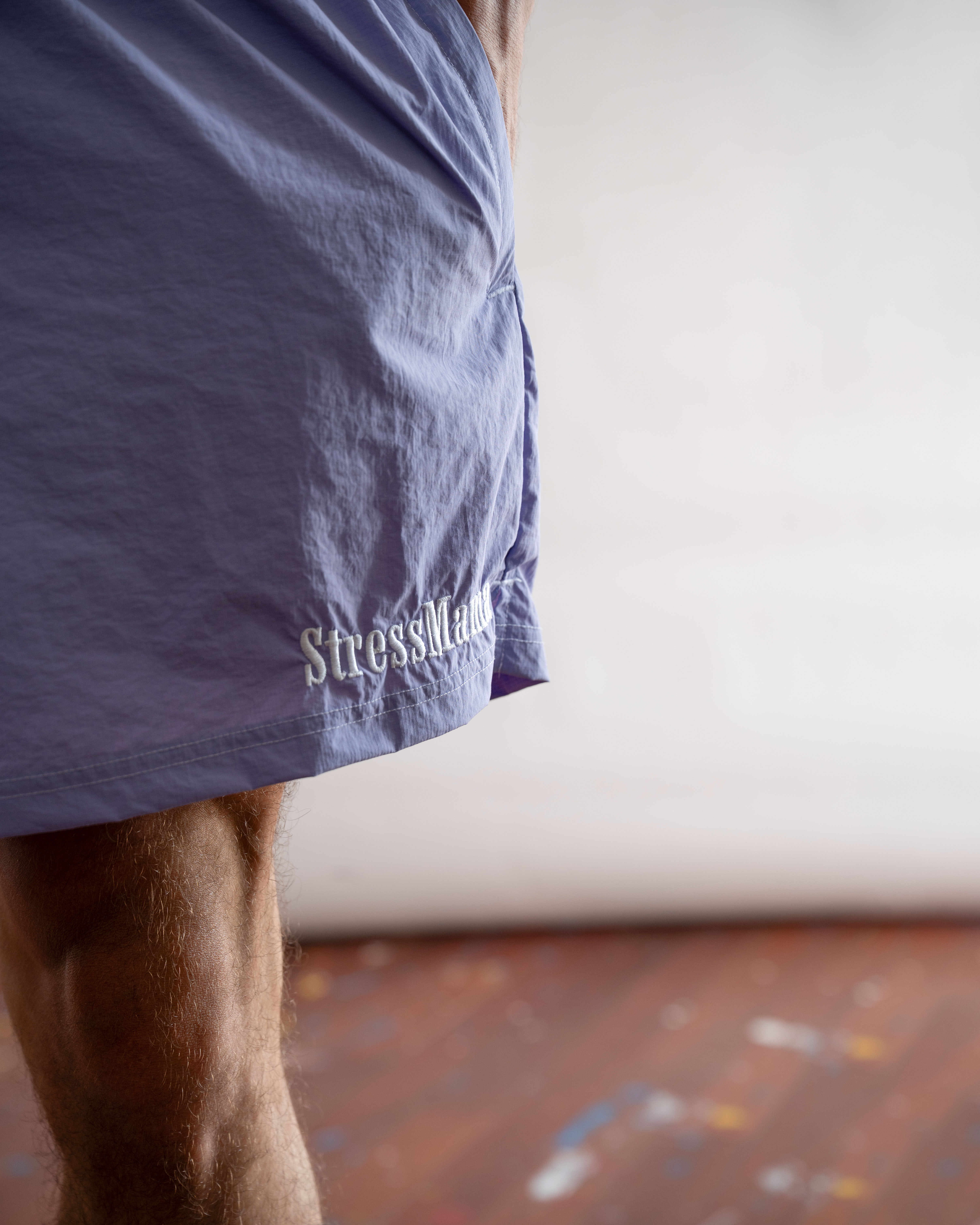 STRESSMAMA FLOATING TRACK SHORTS - PURPLE