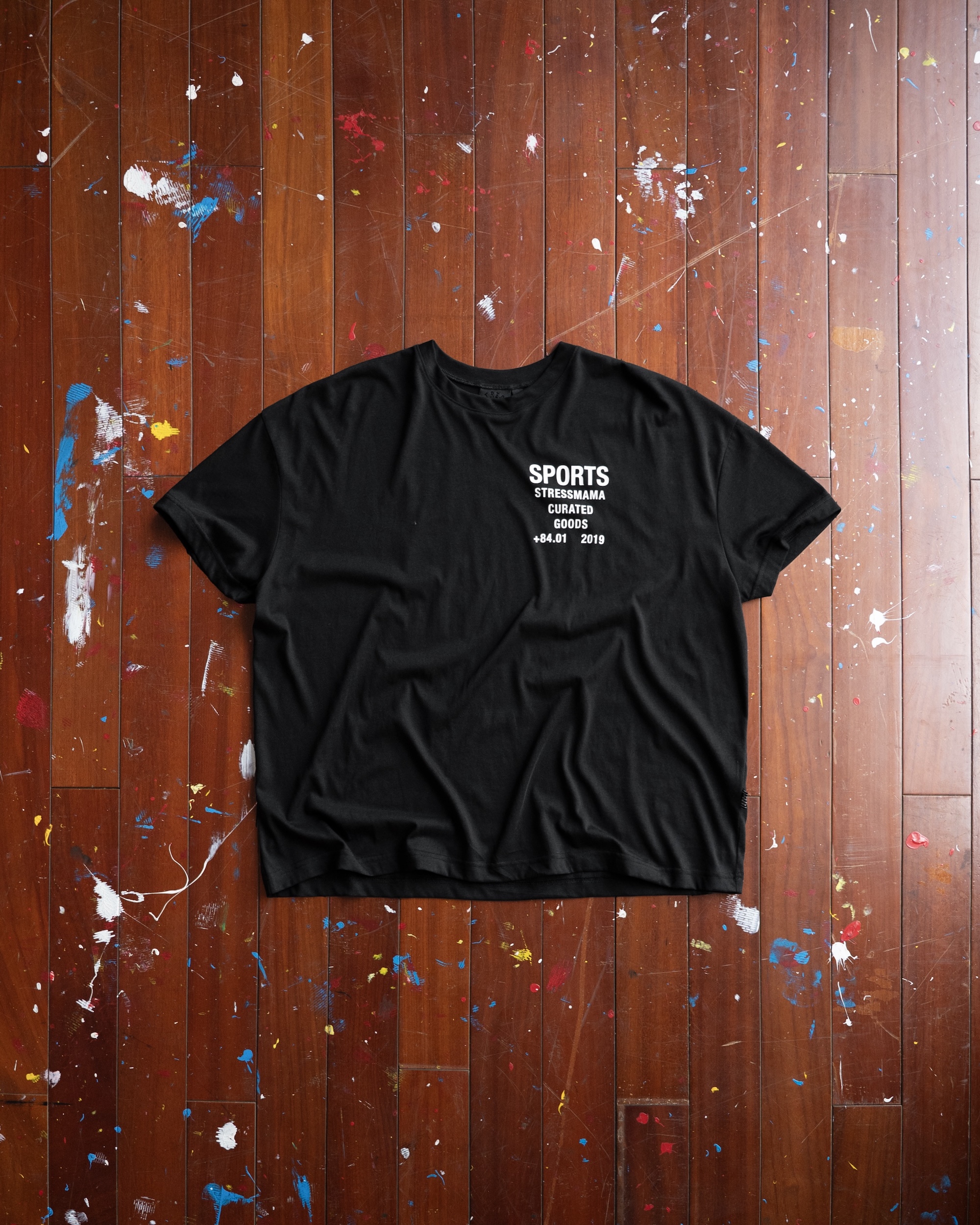 STRESSMAMA SPORTS V2 CURATED SHEER T-SHIRT - BLACK