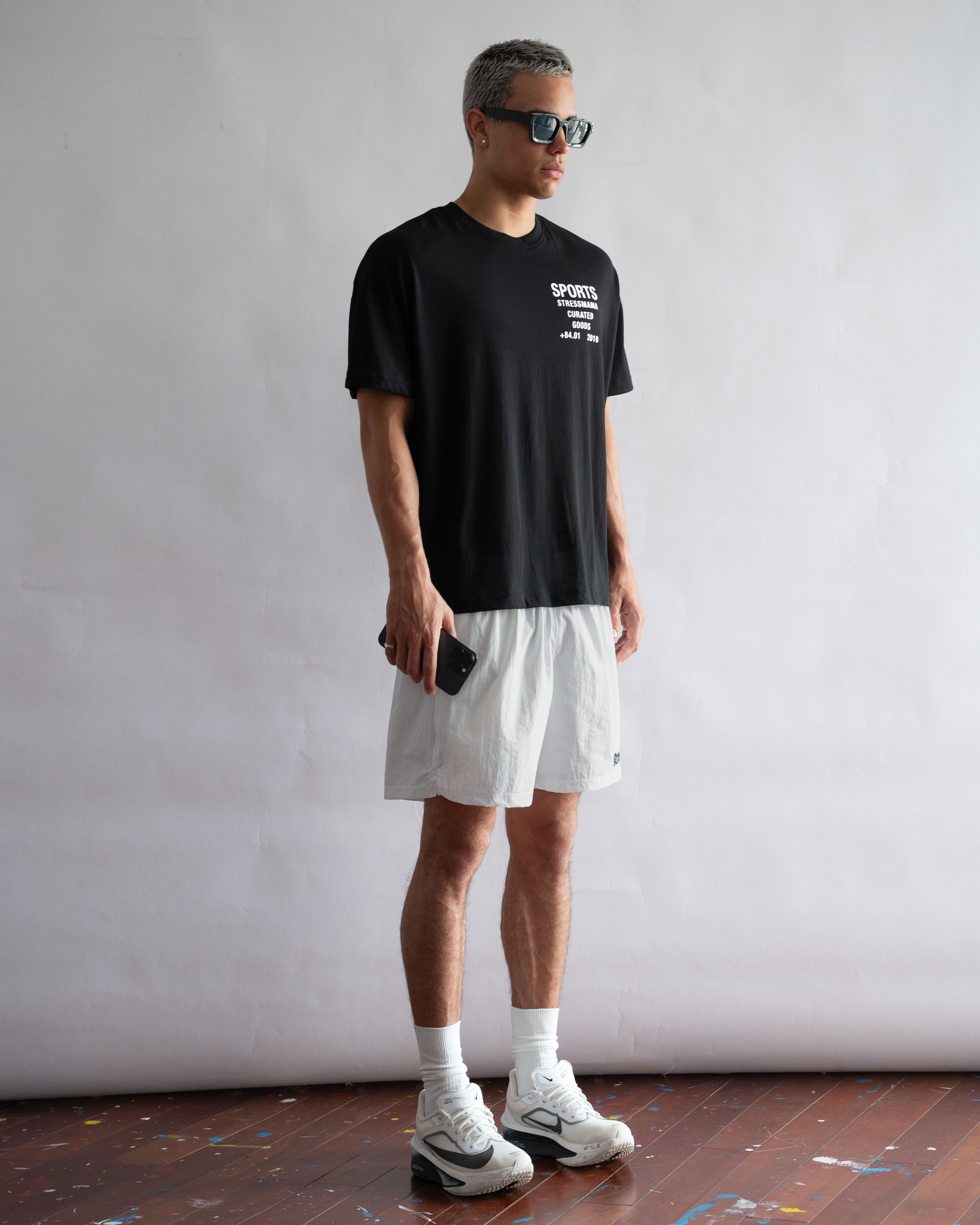 STRESSMAMA SPORTS V2 CURATED SHEER T-SHIRT - BLACK