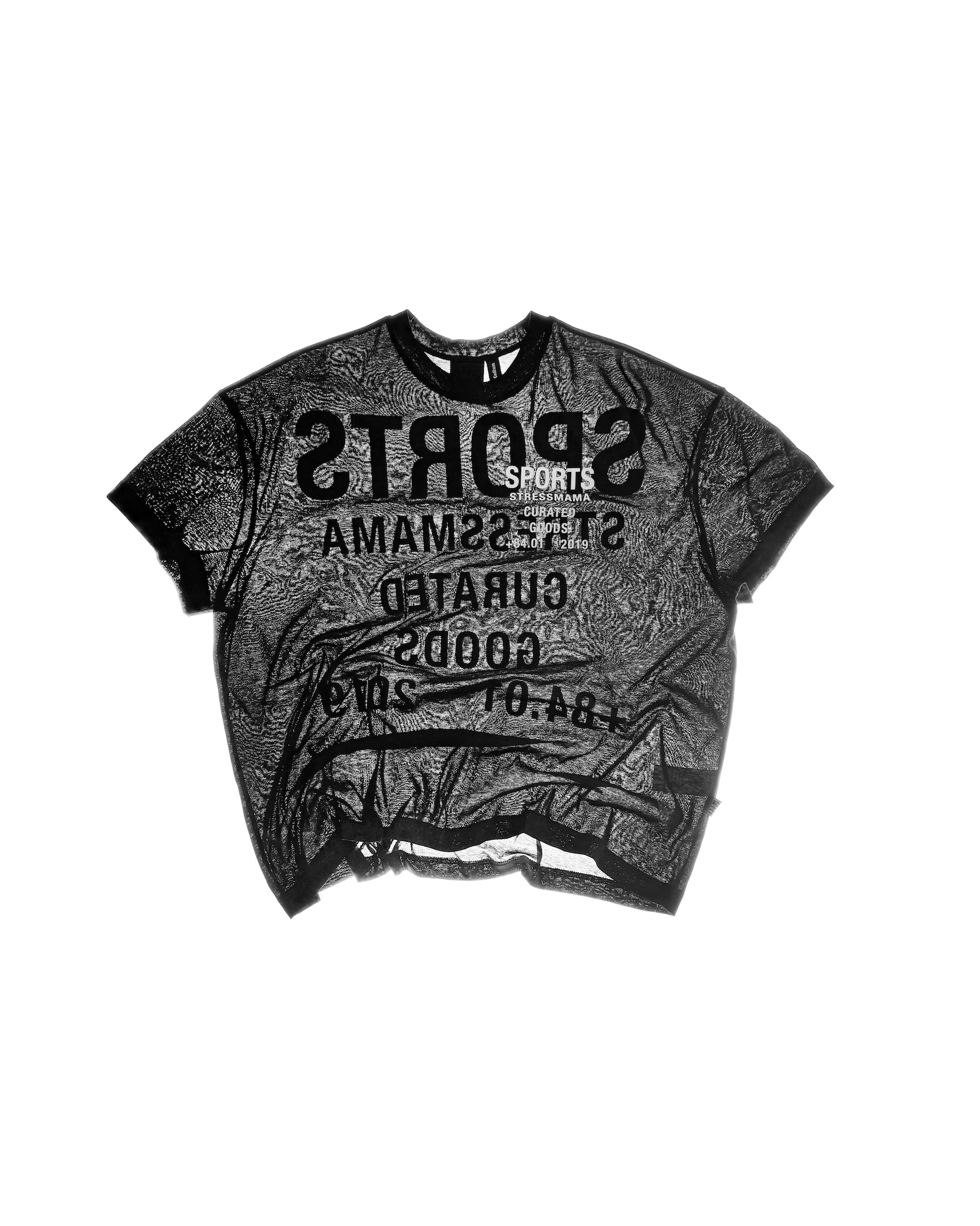 STRESSMAMA SPORTS V2 CURATED SHEER T-SHIRT - BLACK
