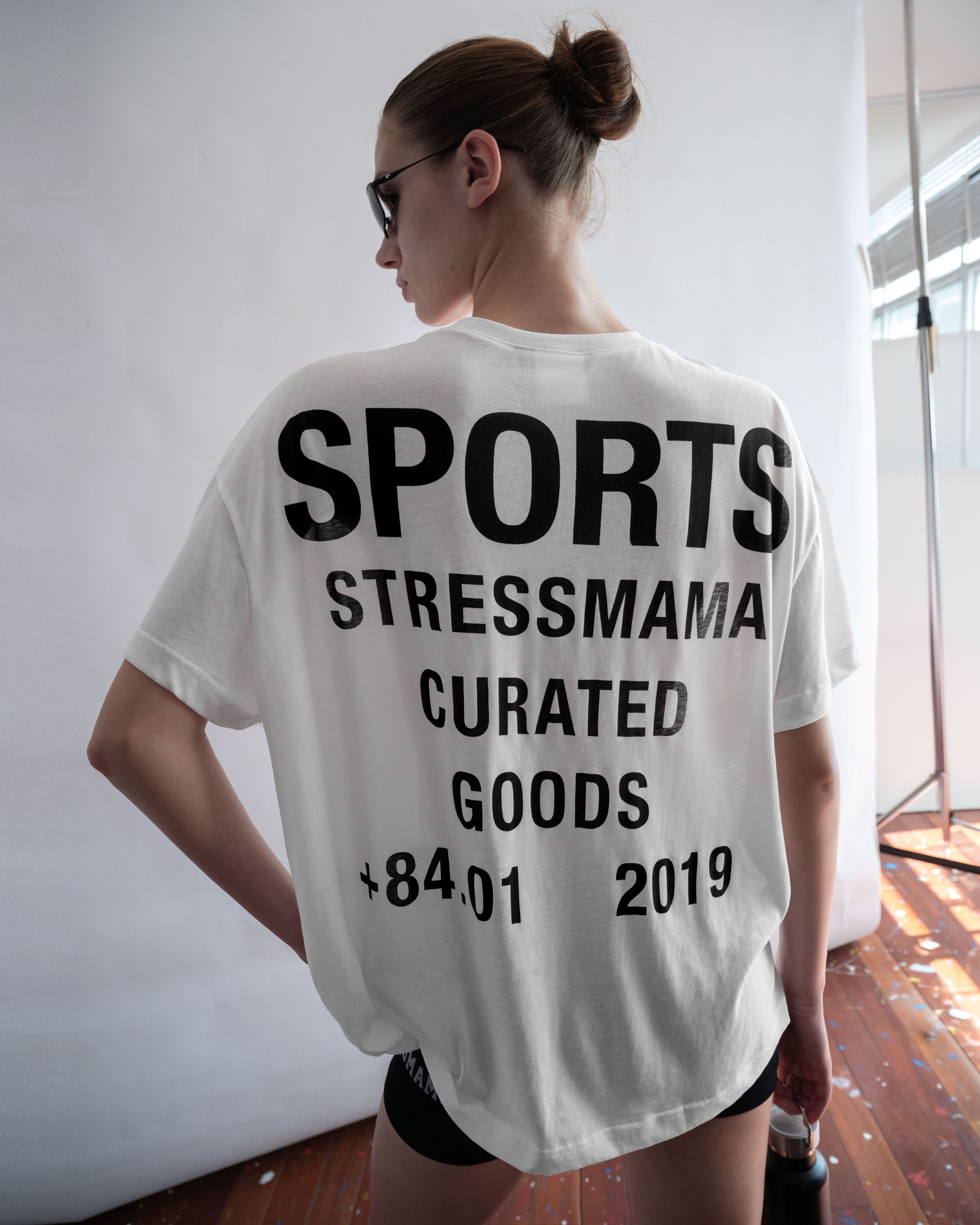 STRESSMAMA SPORTS V2 CURATED SHEER T-SHIRT - WHITE