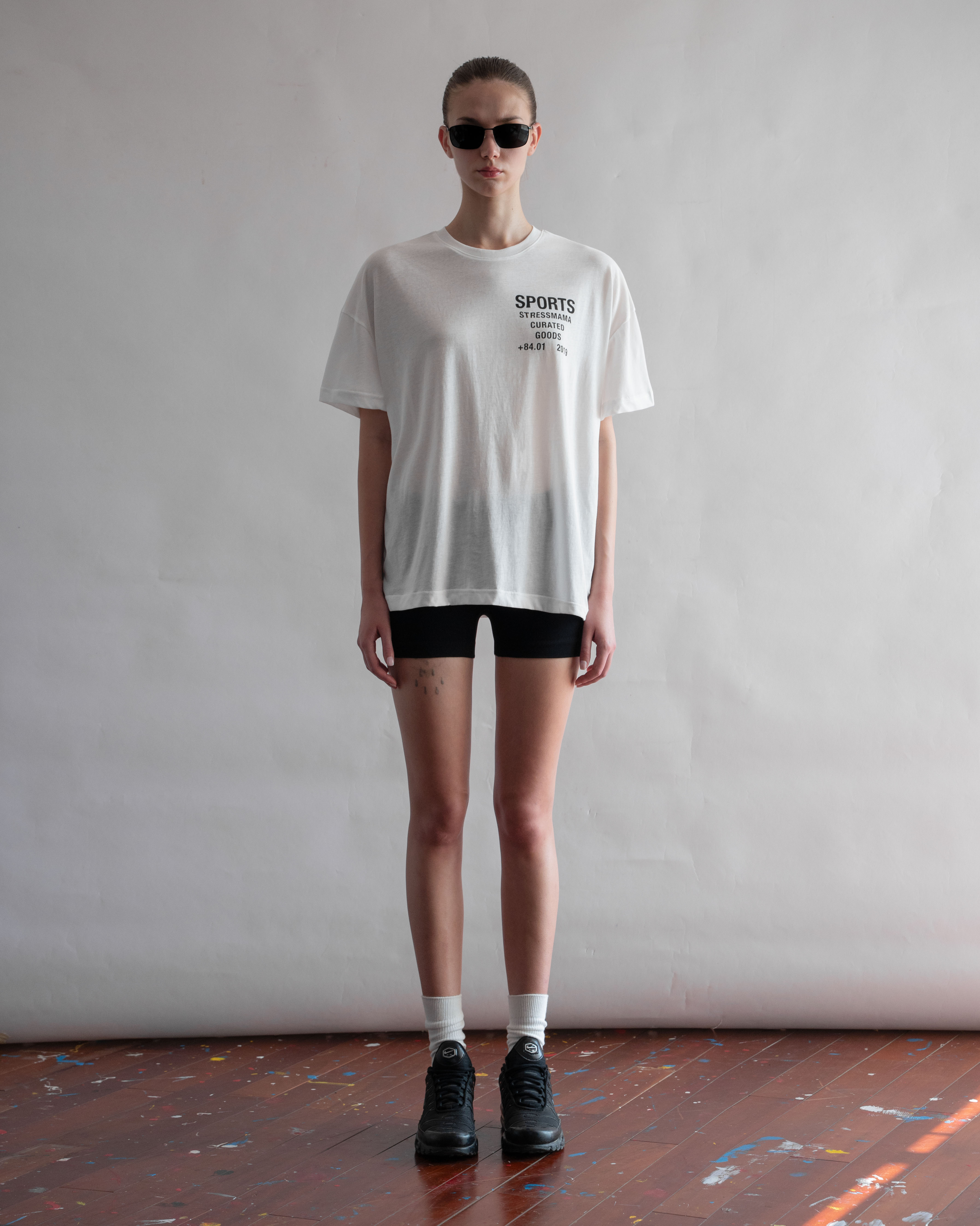 STRESSMAMA SPORTS V2 CURATED SHEER T-SHIRT - WHITE