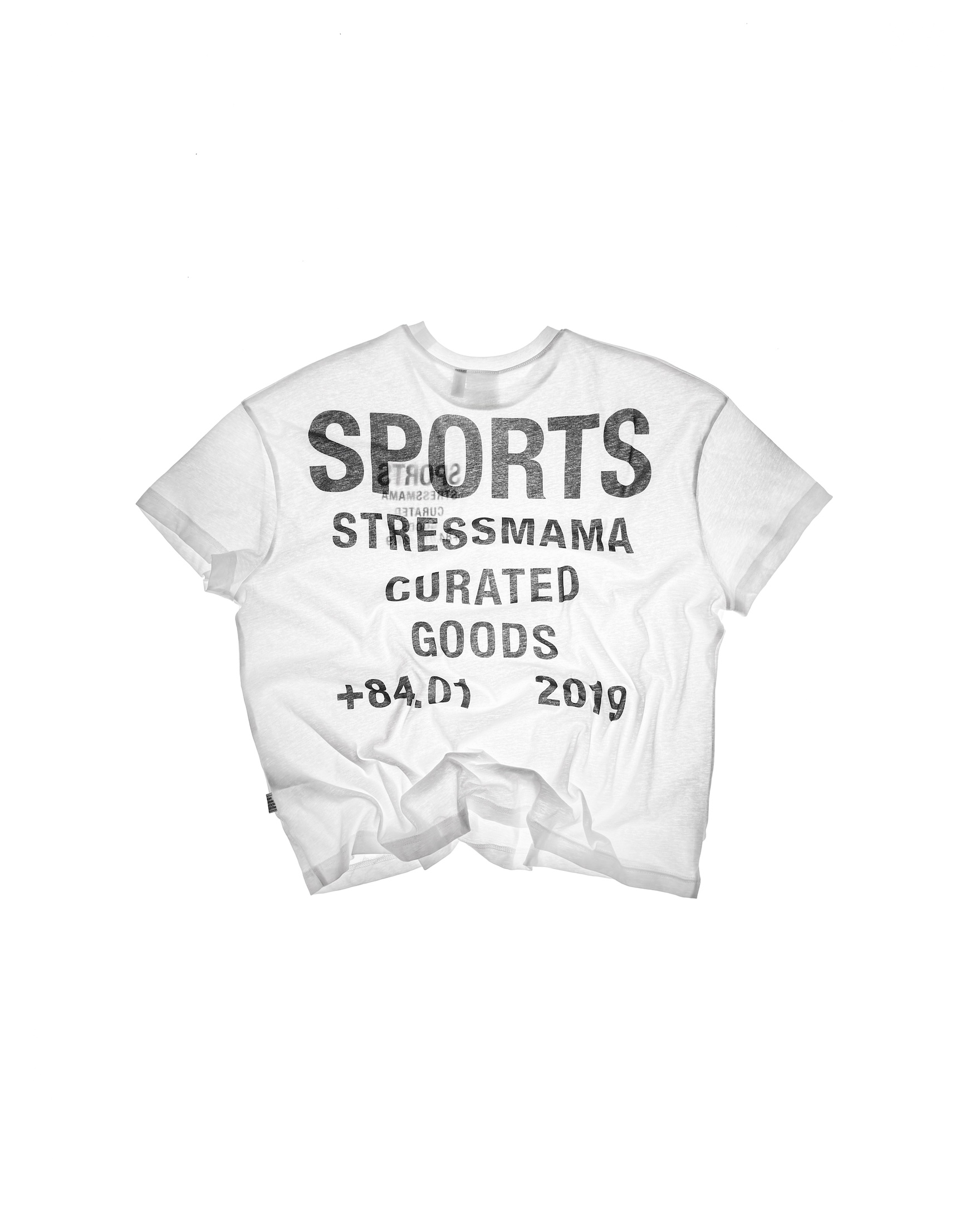STRESSMAMA SPORTS V2 CURATED SHEER T-SHIRT - WHITE