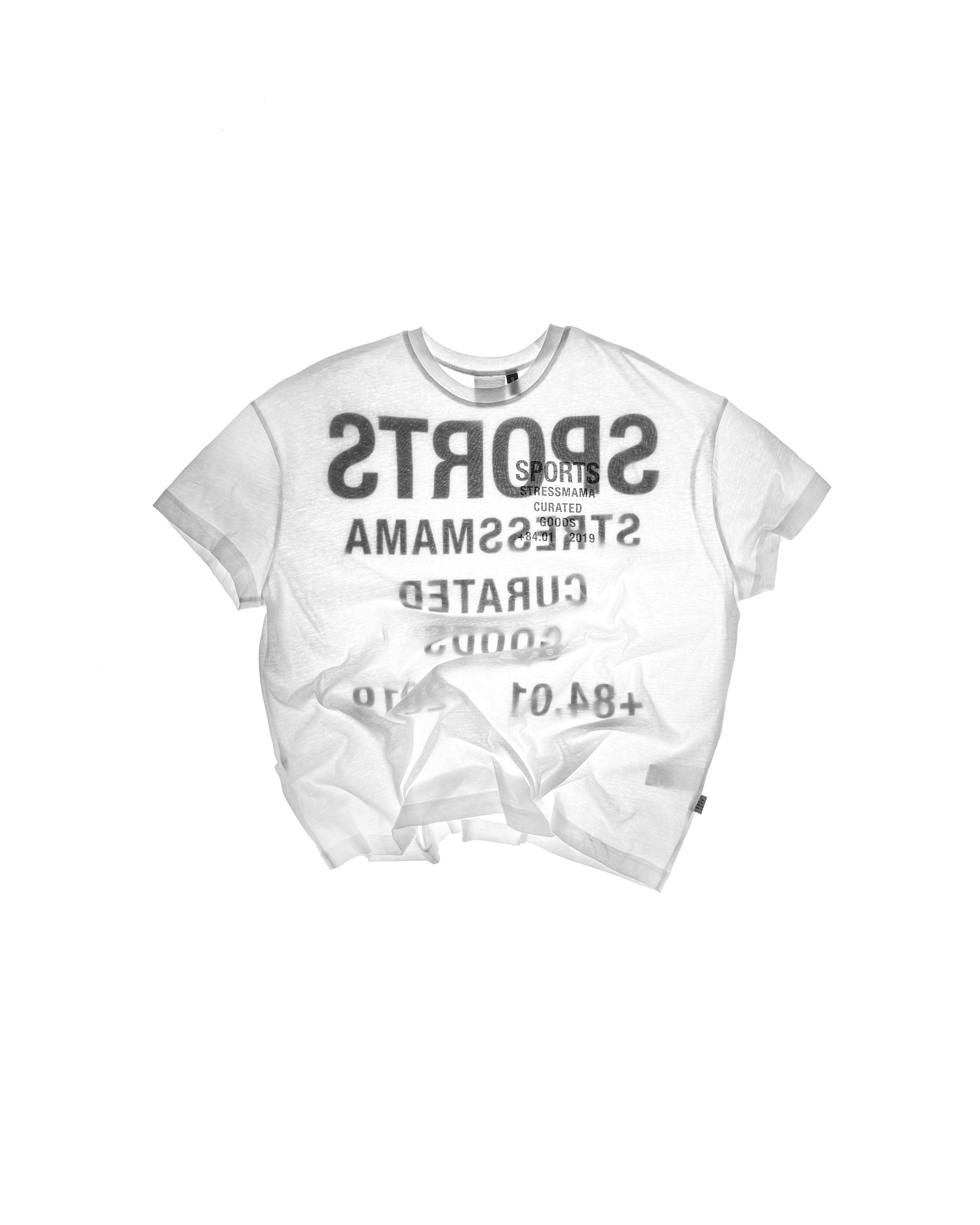STRESSMAMA SPORTS V2 CURATED SHEER T-SHIRT - WHITE
