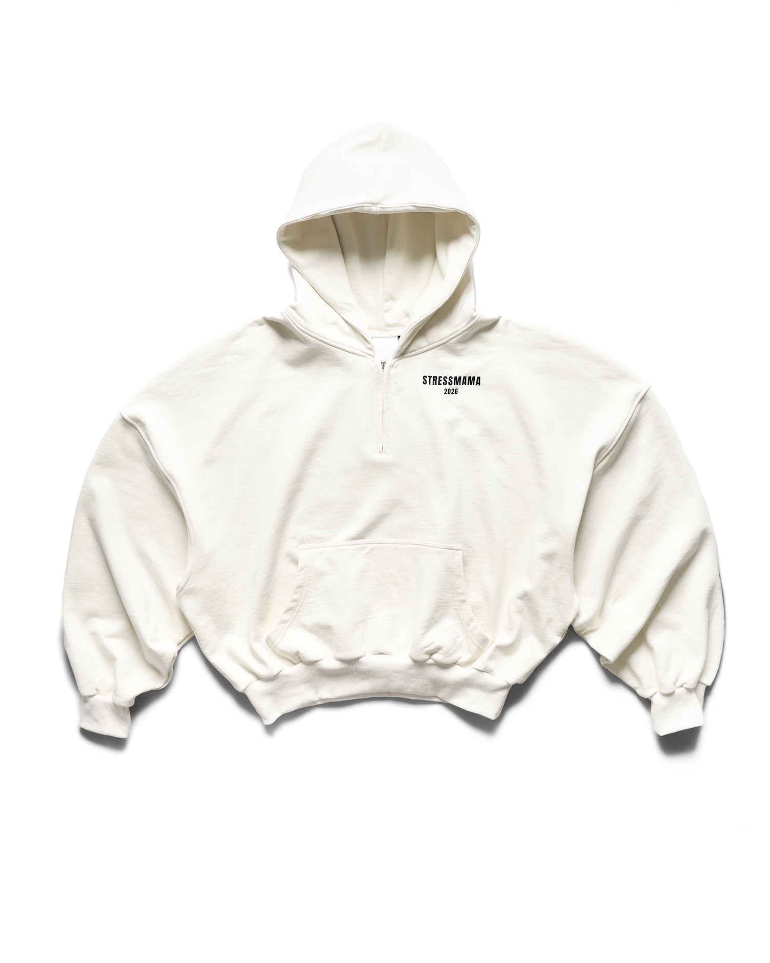 SUMMER26 CURATED QUARTER ZIP HOODIE - CREAM