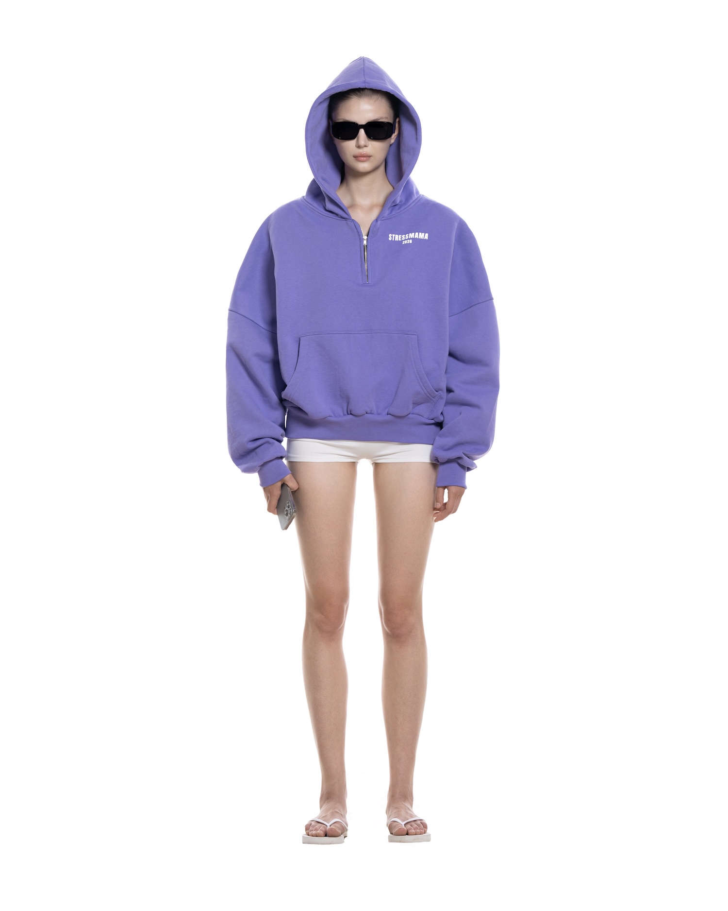 SUMMER26 CURATED QUARTER ZIP HOODIE - PURPLE
