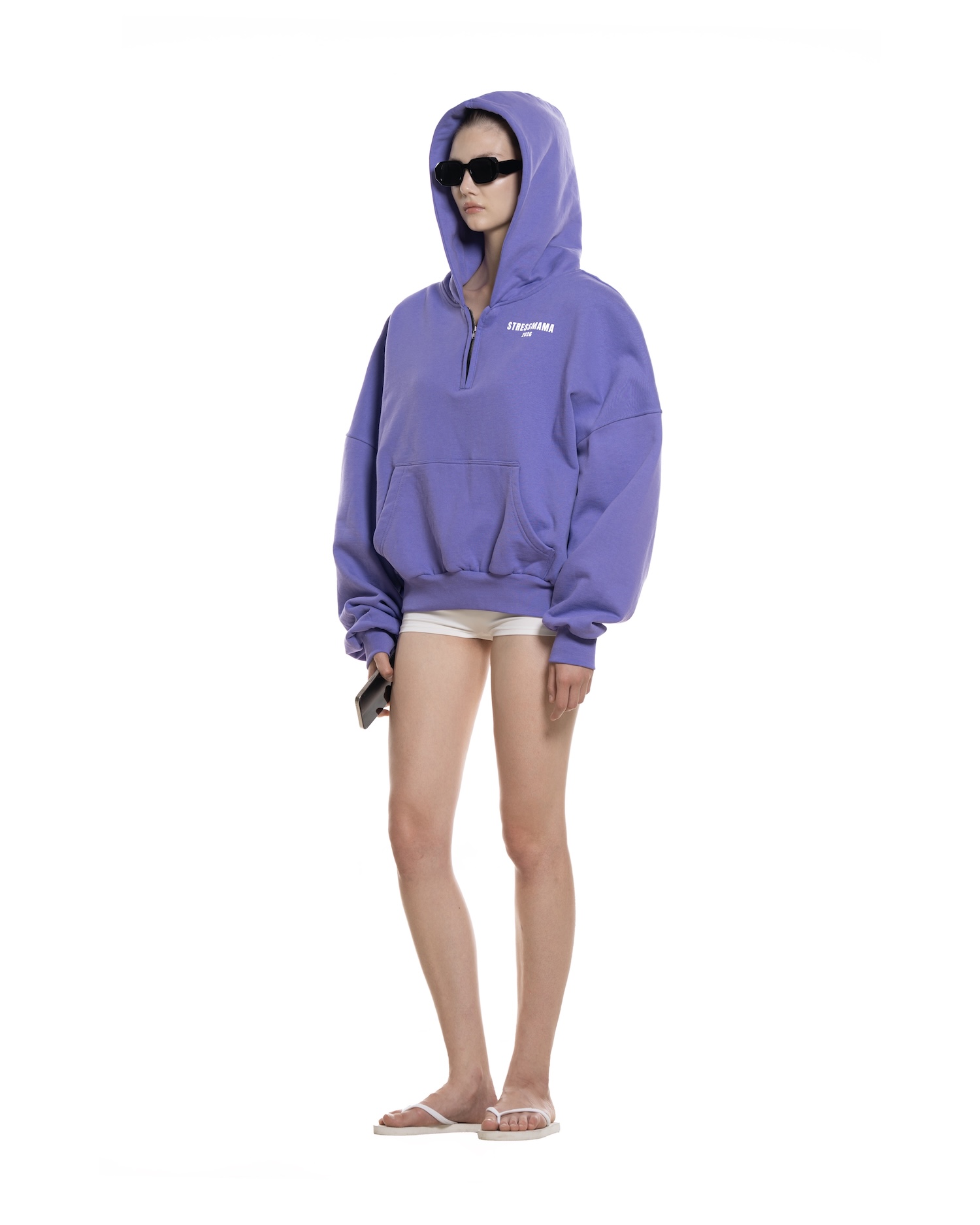 SUMMER26 CURATED QUARTER ZIP HOODIE - PURPLE