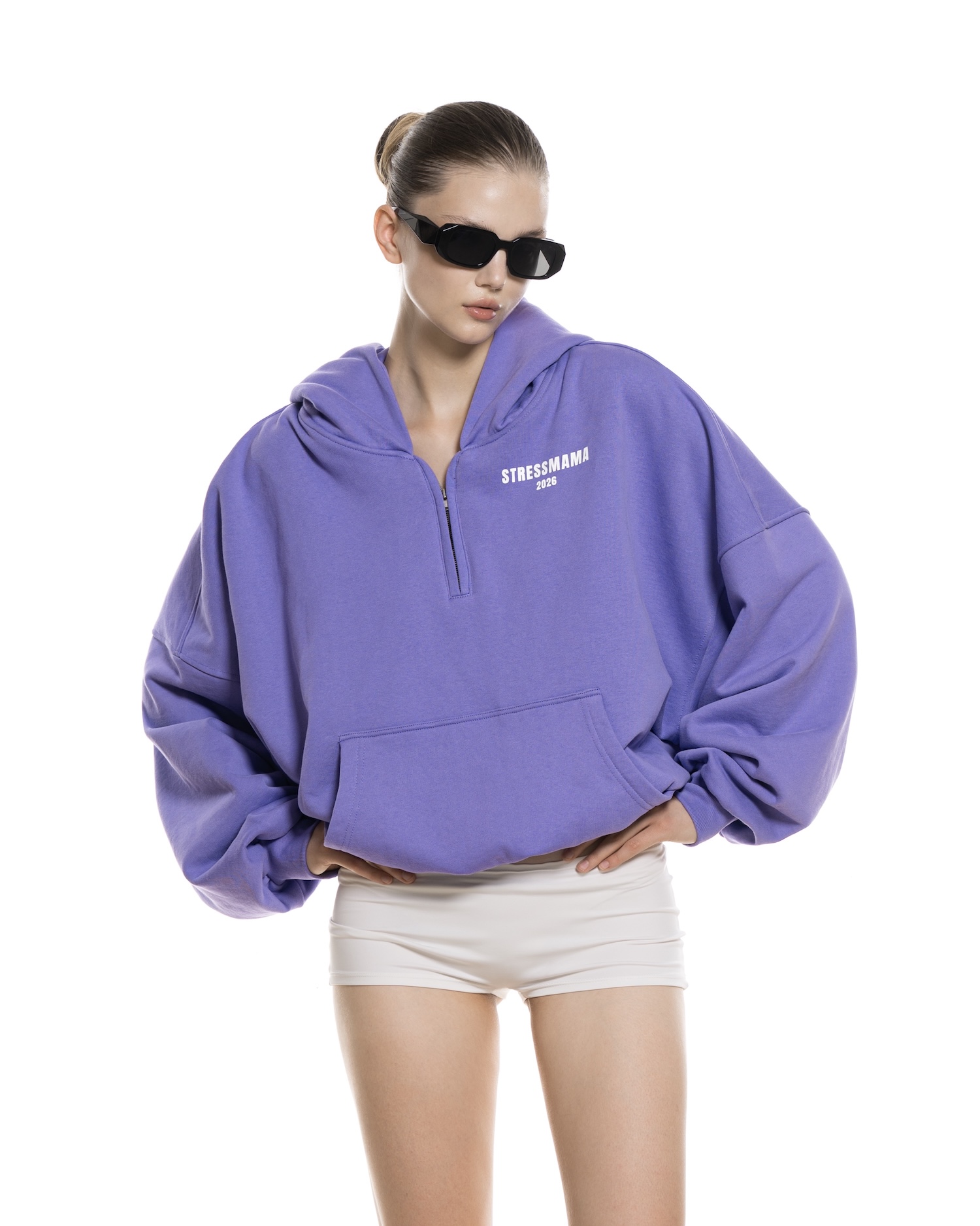 SUMMER26 CURATED QUARTER ZIP HOODIE - PURPLE