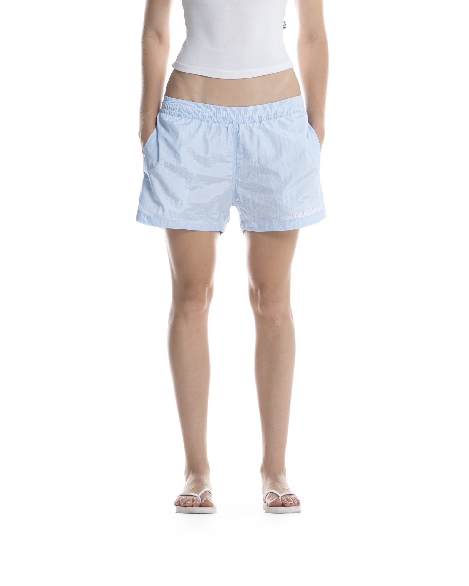 SUMMER26 LOGO SHORTS - BABY BLUE