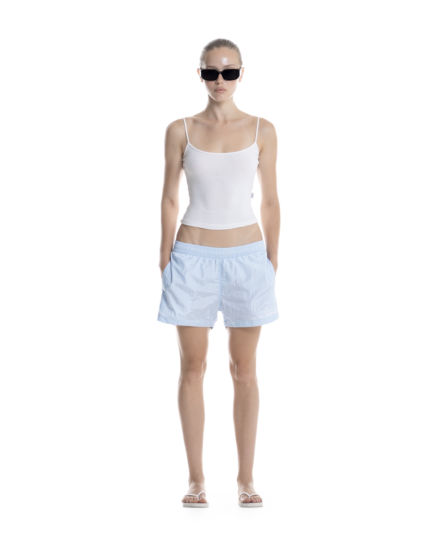 SUMMER26 LOGO SHORTS - BABY BLUE