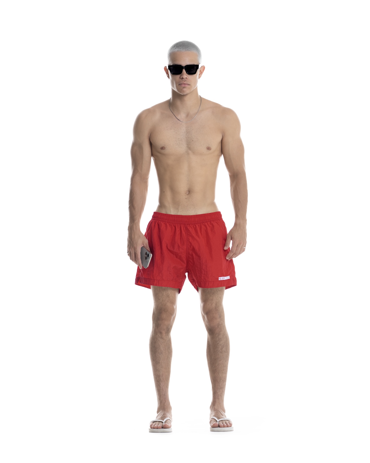 SUMMER26 LOGO SHORTS - RED