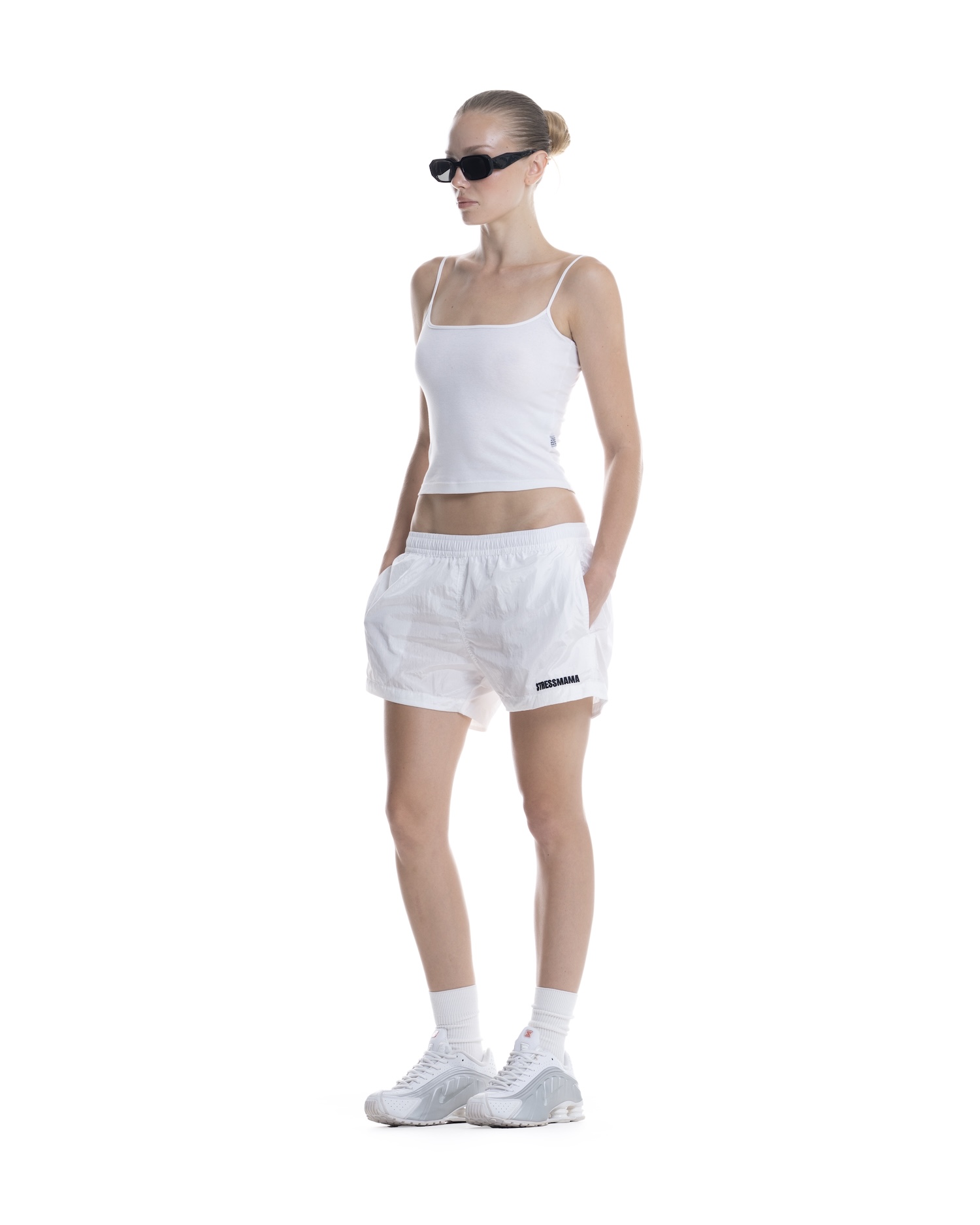 SUMMER26 LOGO SHORTS - WHITE