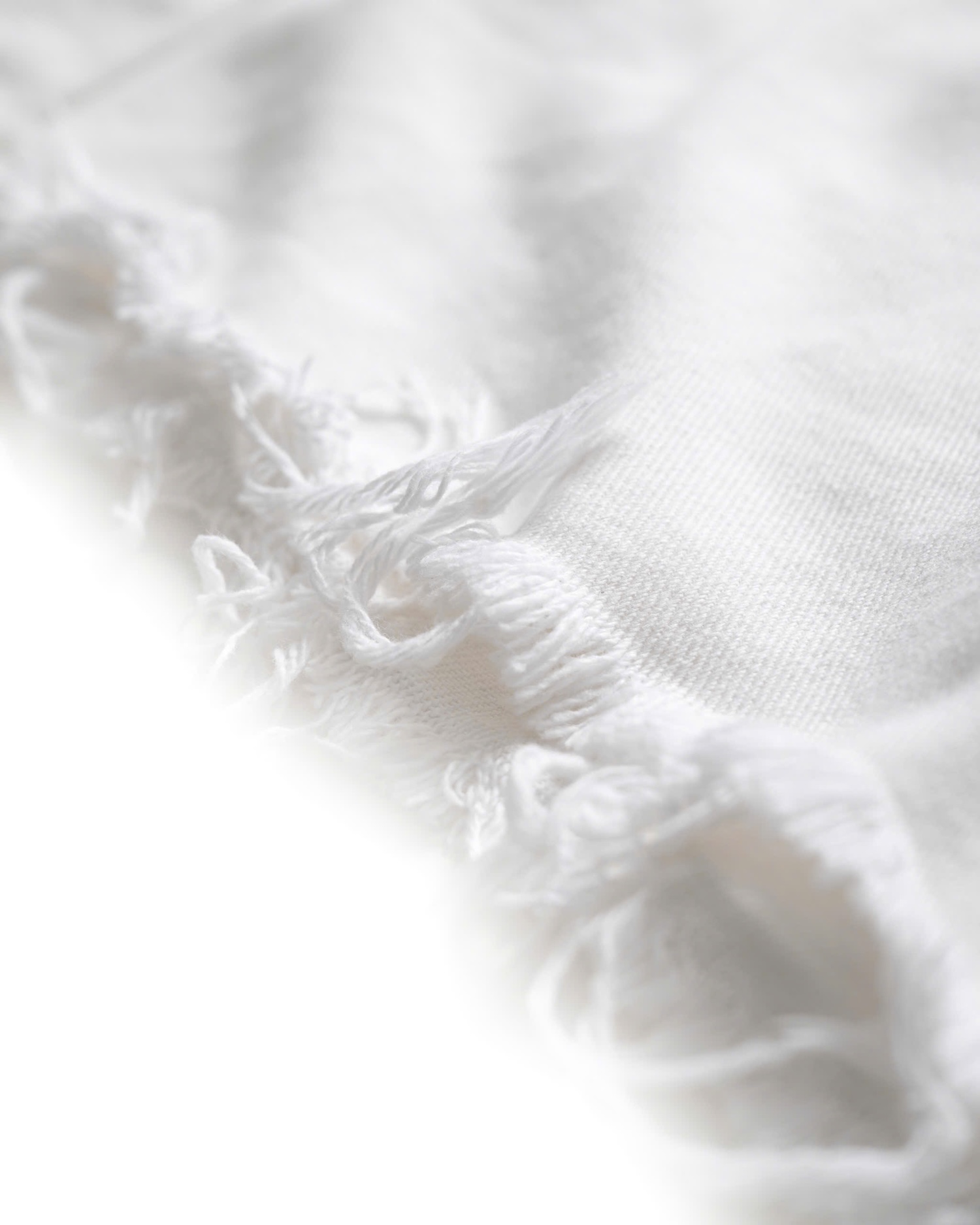 SUMMER26 RIPPED DENIM SHORTS - WHITE