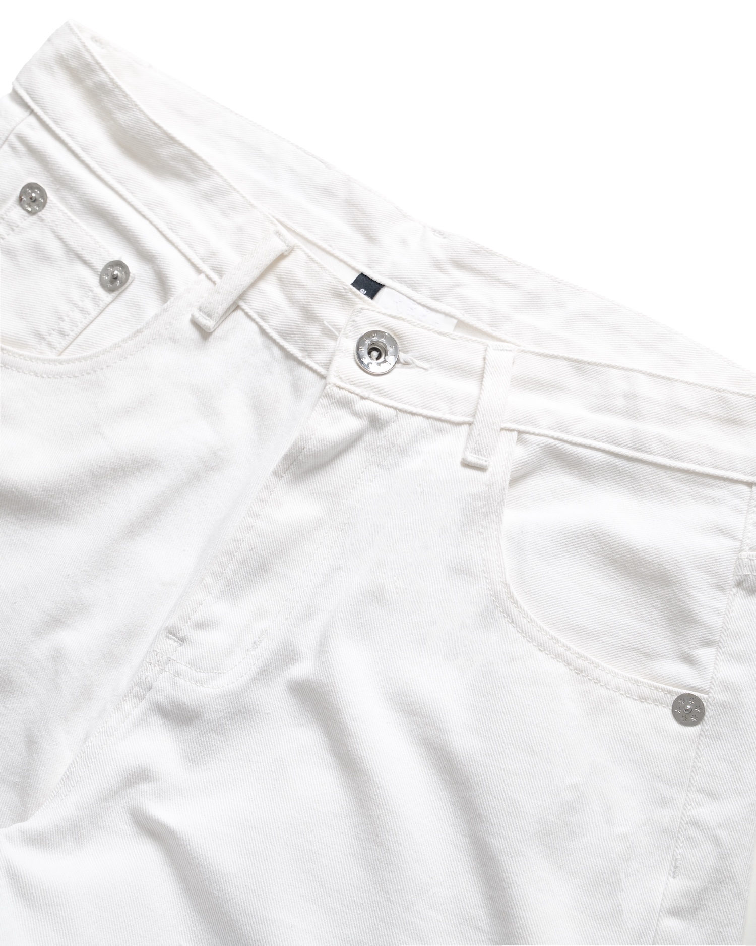 SUMMER26 RIPPED DENIM SHORTS - WHITE
