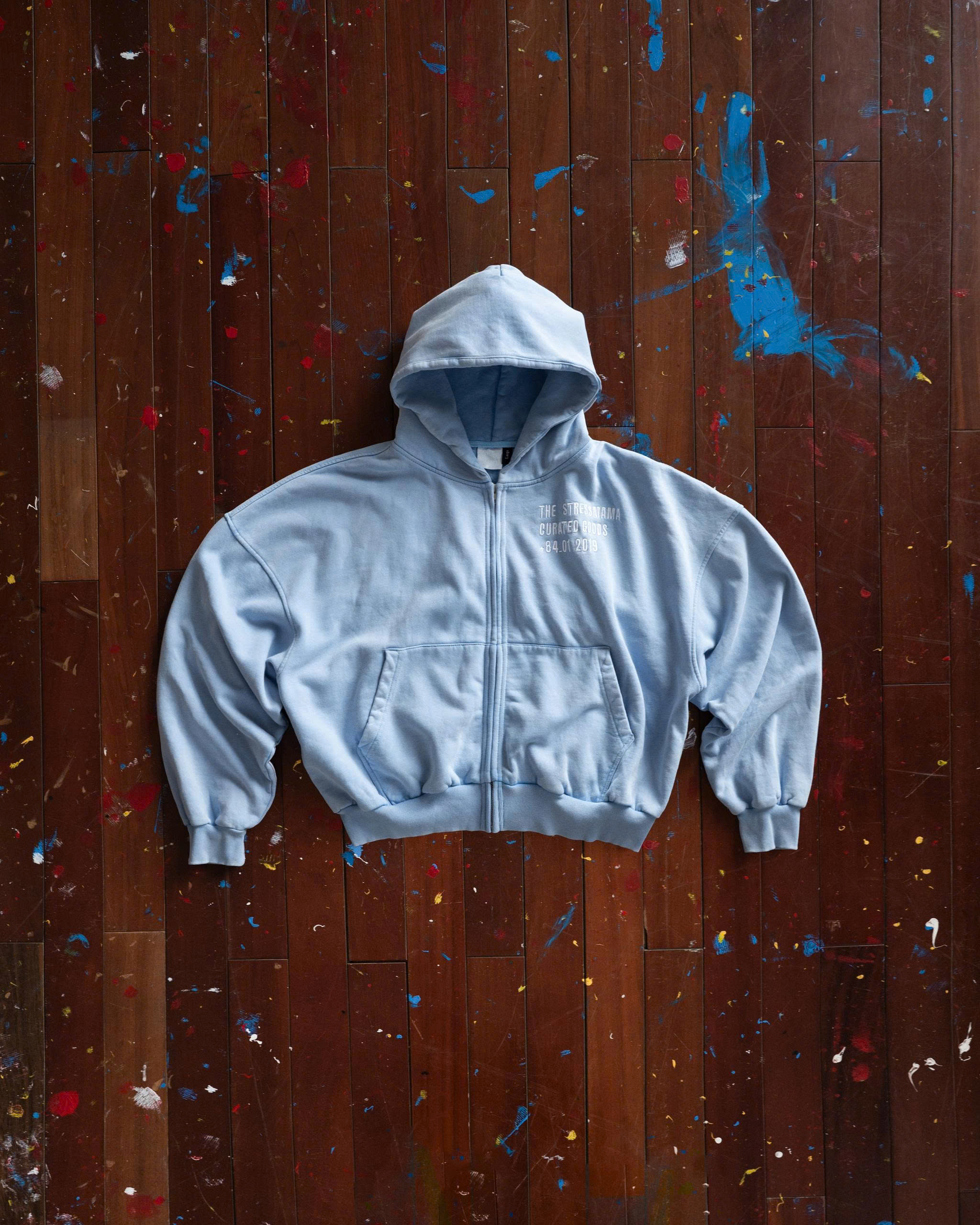 SUMMER26 SSMA LOGO ZIP HOODIE - BLUE
