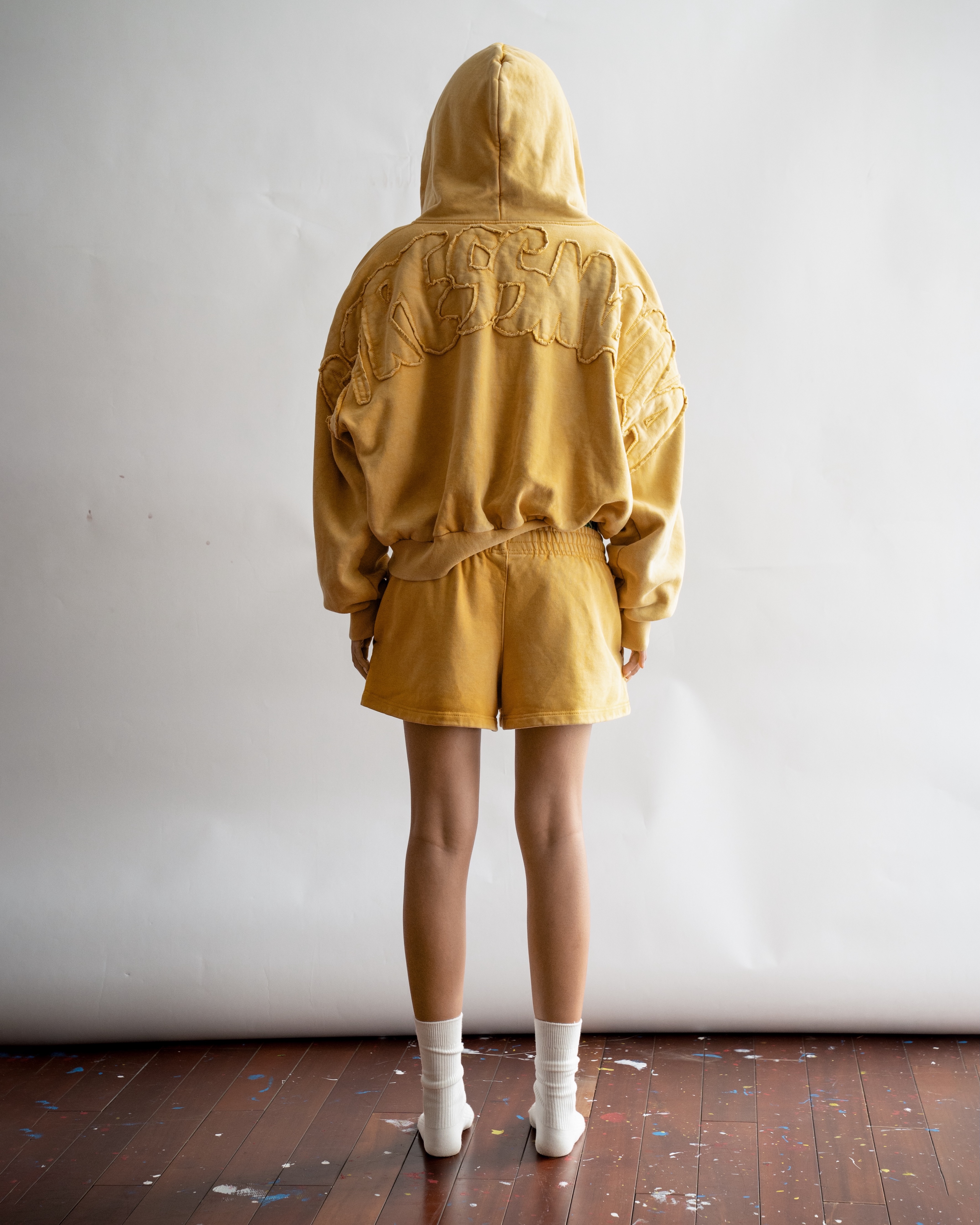 SUMMER26 SSMA LOGO ZIP HOODIE - YELLOW