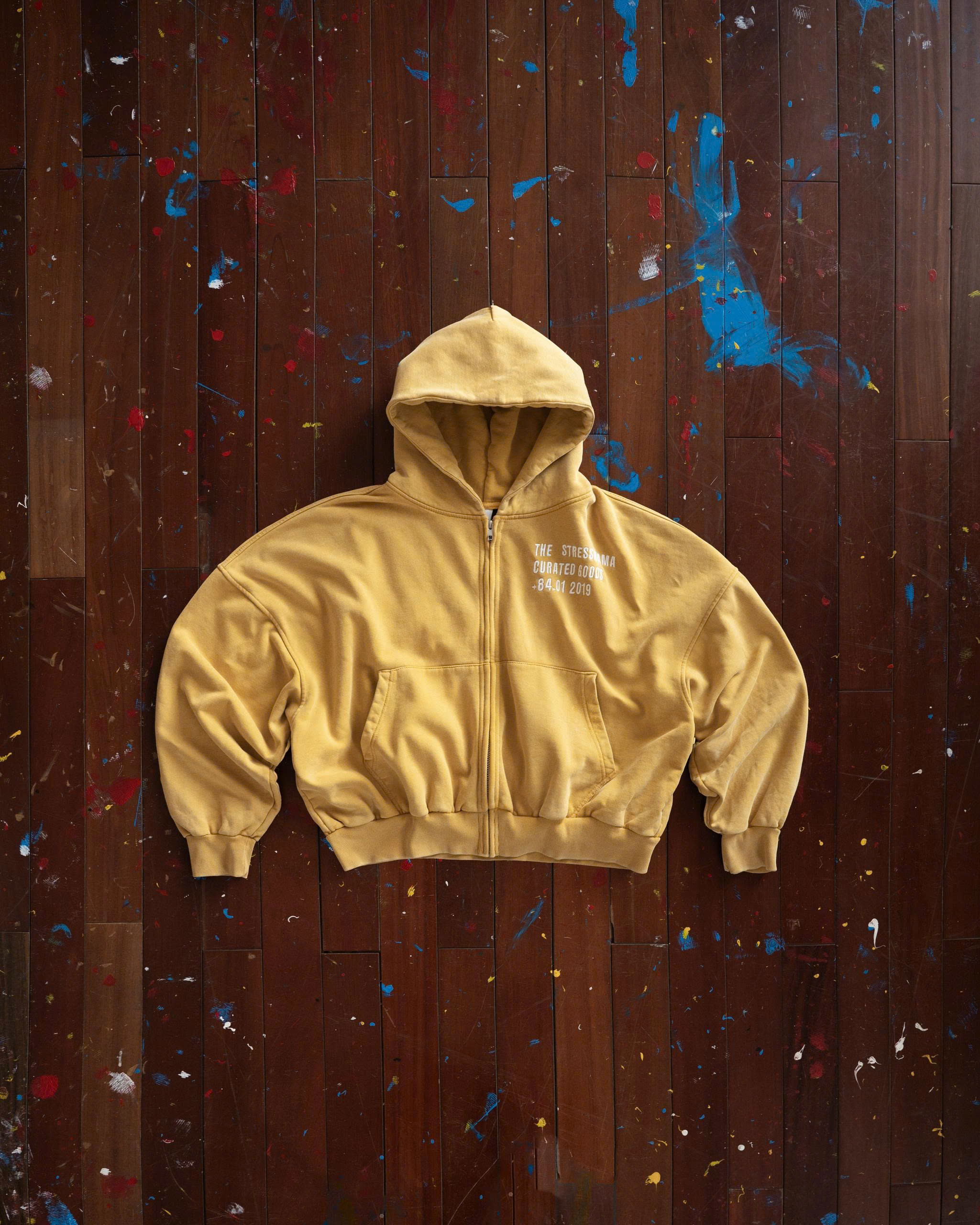 SUMMER26 SSMA LOGO ZIP HOODIE - YELLOW