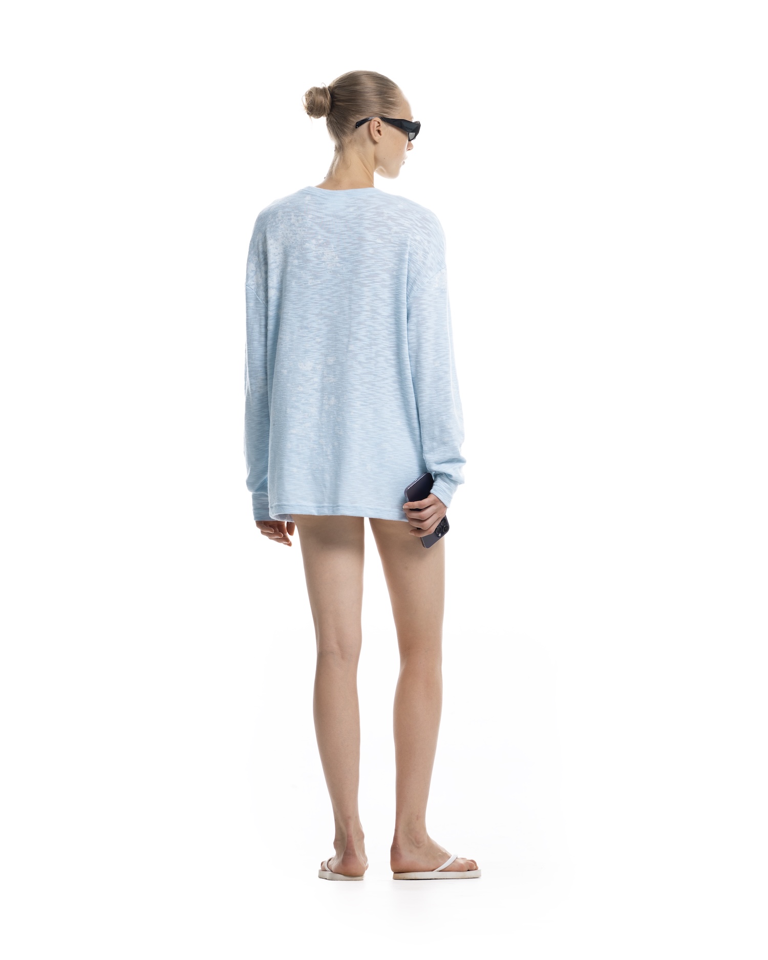 SUMMER26 SSMA SPLATTER LONGSLEEVE - BABY BLUE