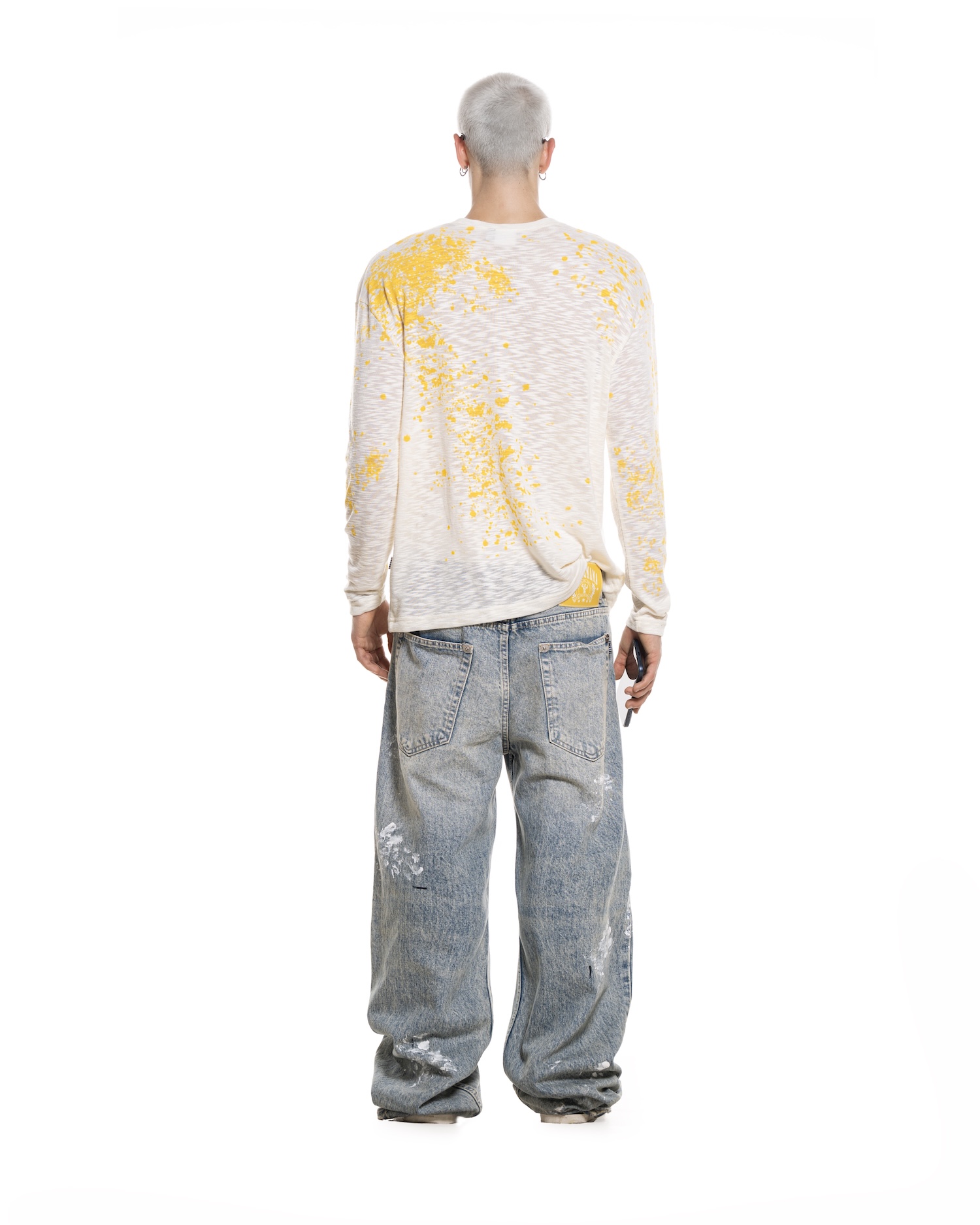 SUMMER26 SSMA SPLATTER LONGSLEEVE - CREAM