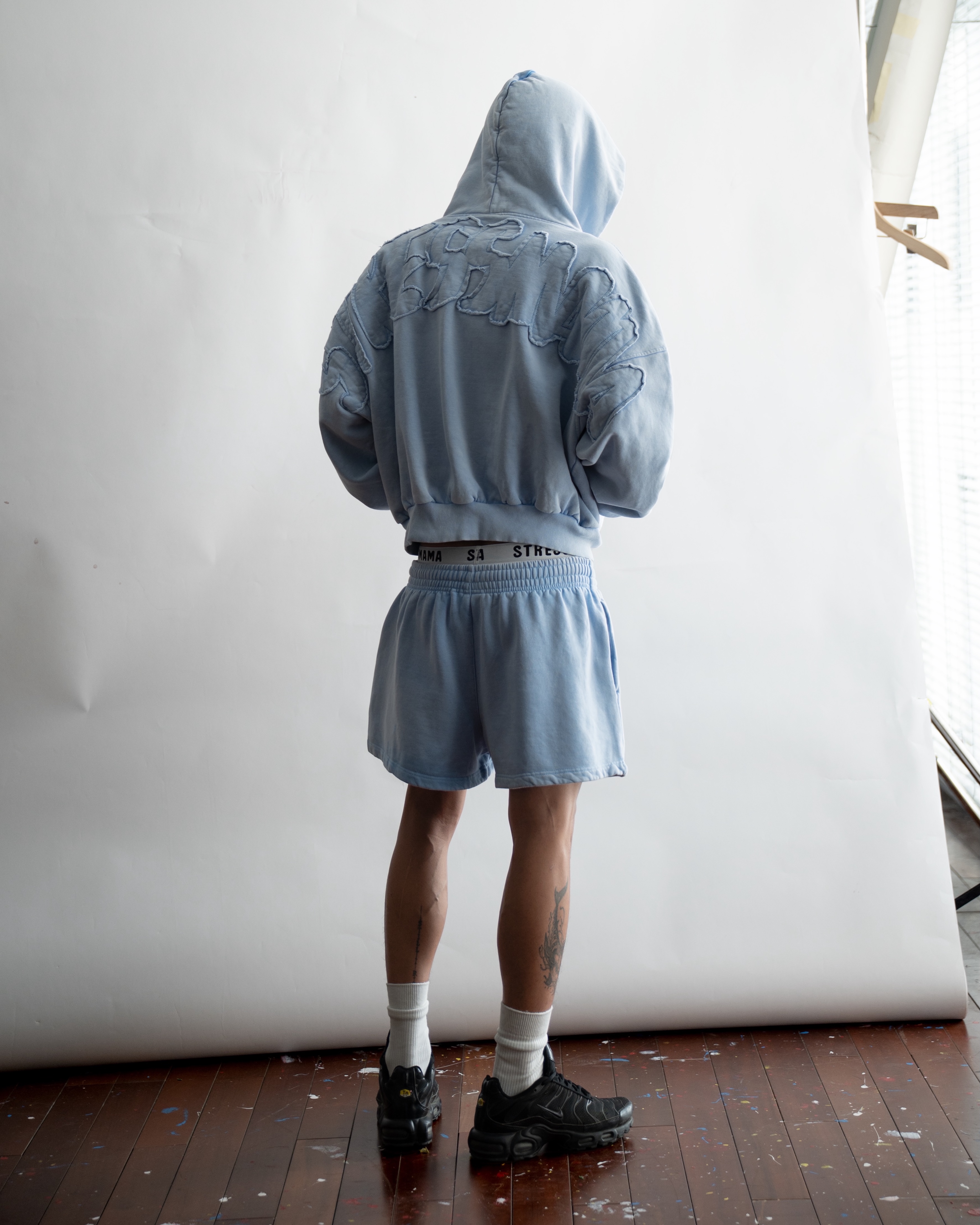 SUMMER26 SSMA WASHED SWEAT SHORTS - BLUE