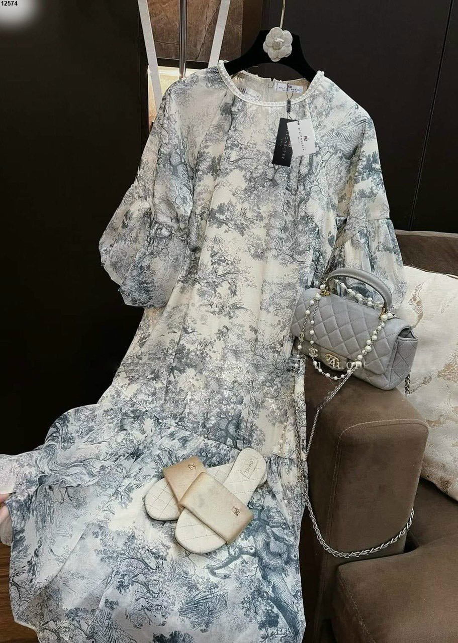 váy tơ tay bồng 3 màu