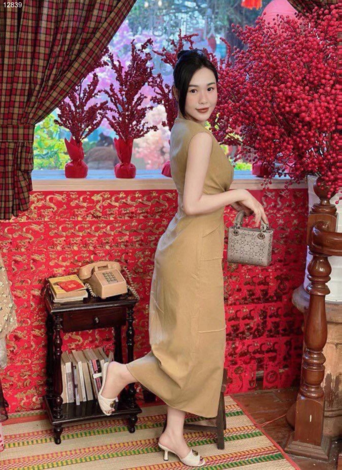 Váy suông chất đũi