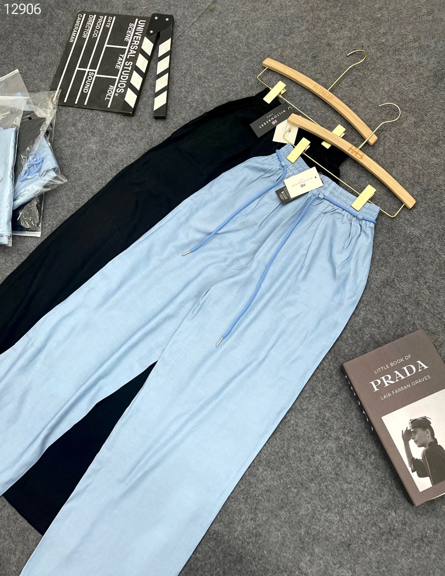Quần suông chất jean giấy mềm