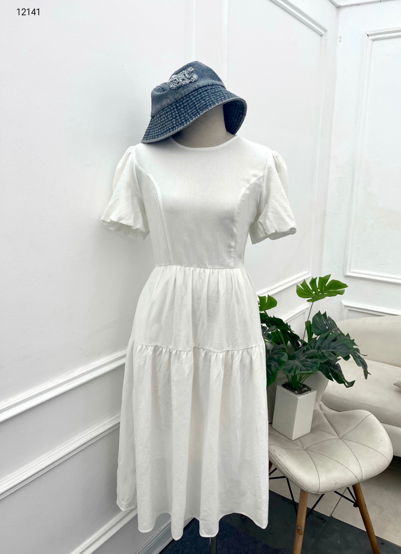 Váy đũi phối tầng Sale