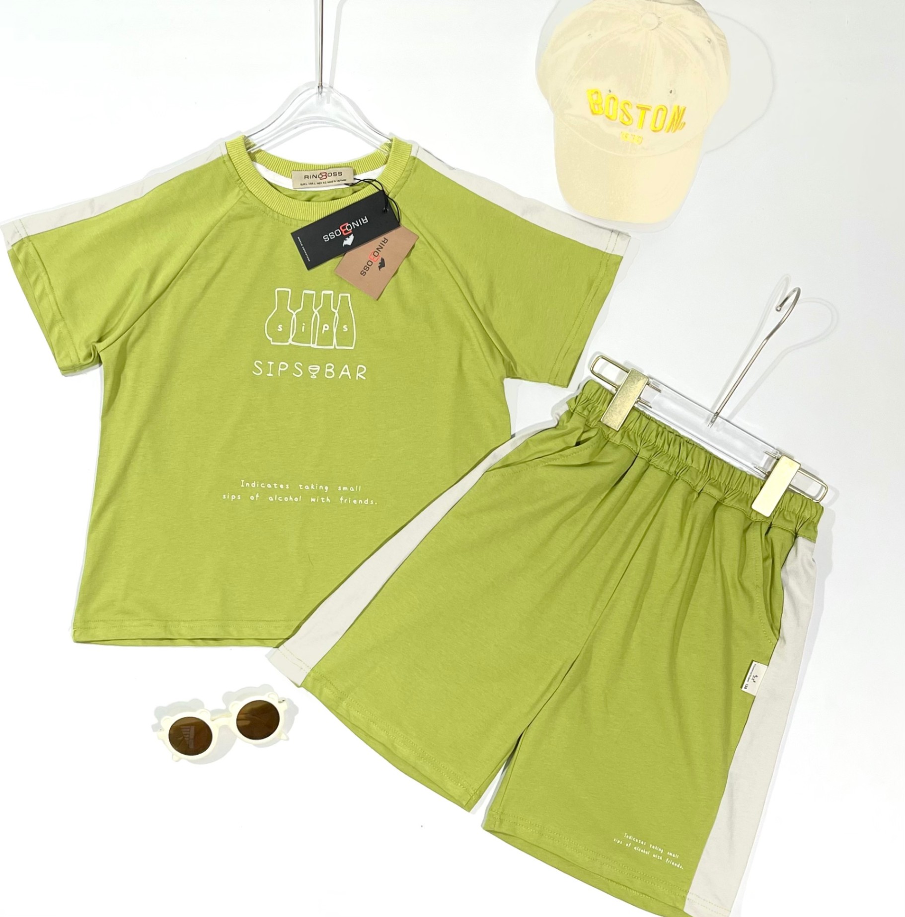 Bộ TN cotton ngực in Chai SIPSBAR