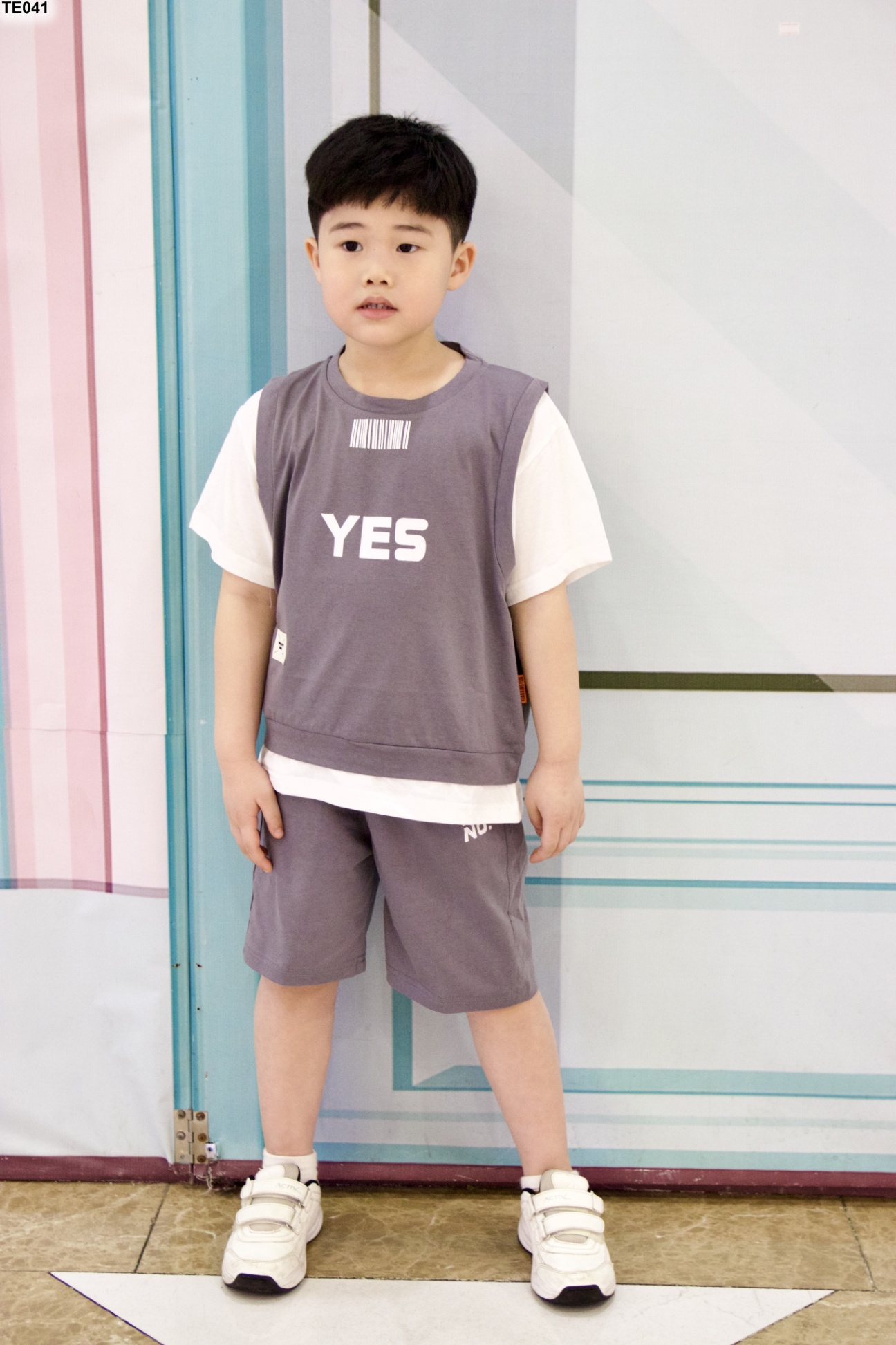 Bộ tn cotton ngực in yes