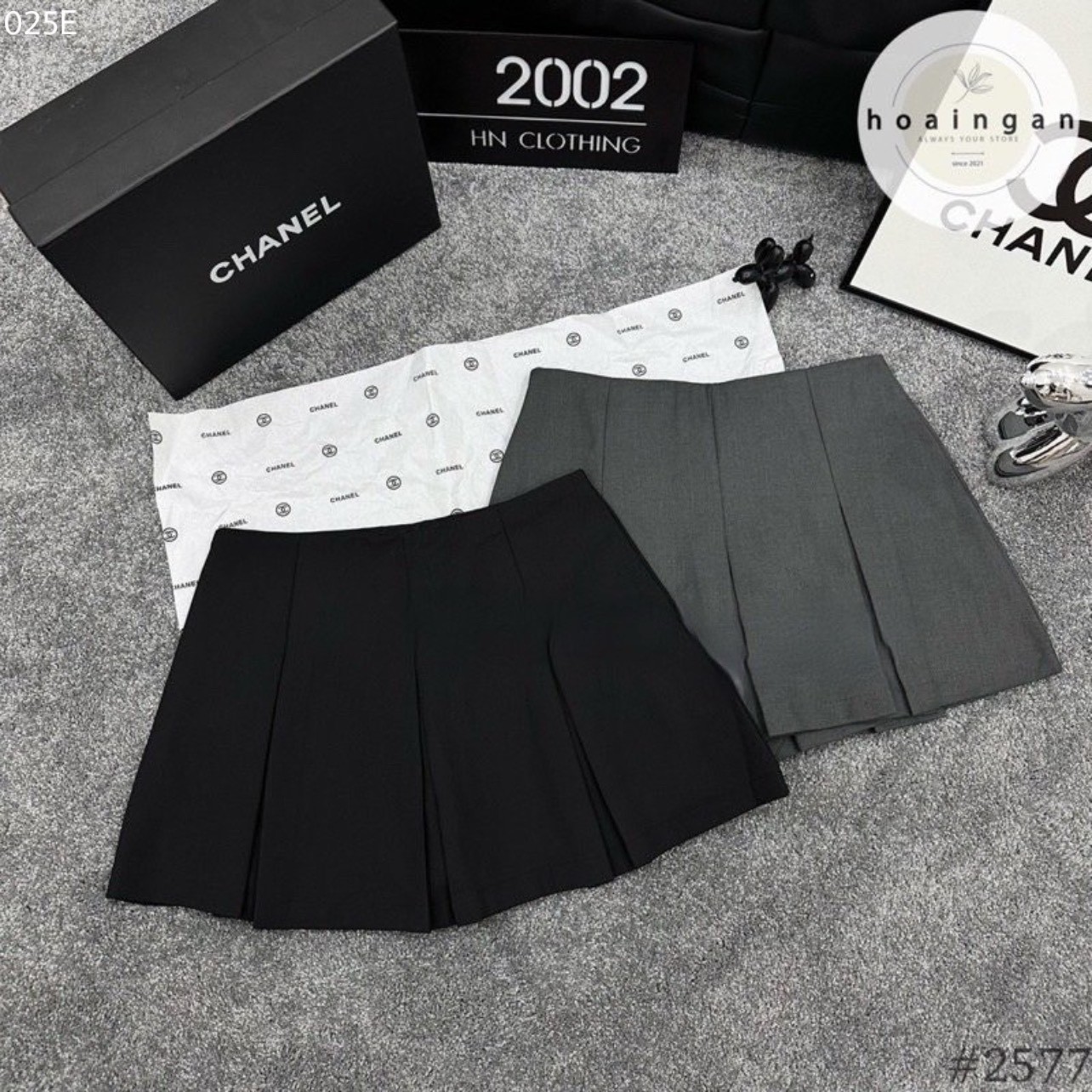 Chân váy xếp ly mã 025E