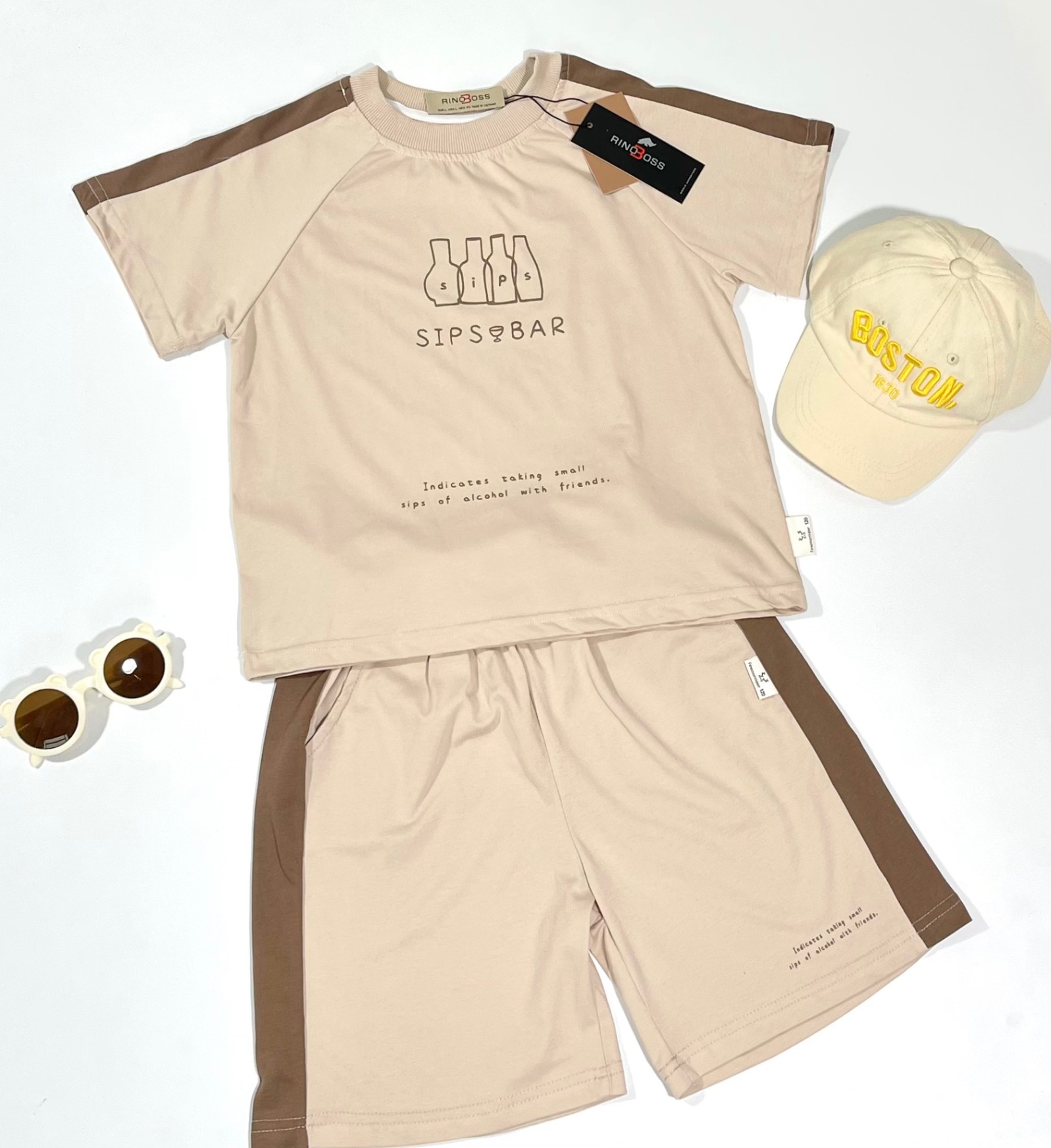 Bộ TN cotton ngực in Chai SIPSBAR