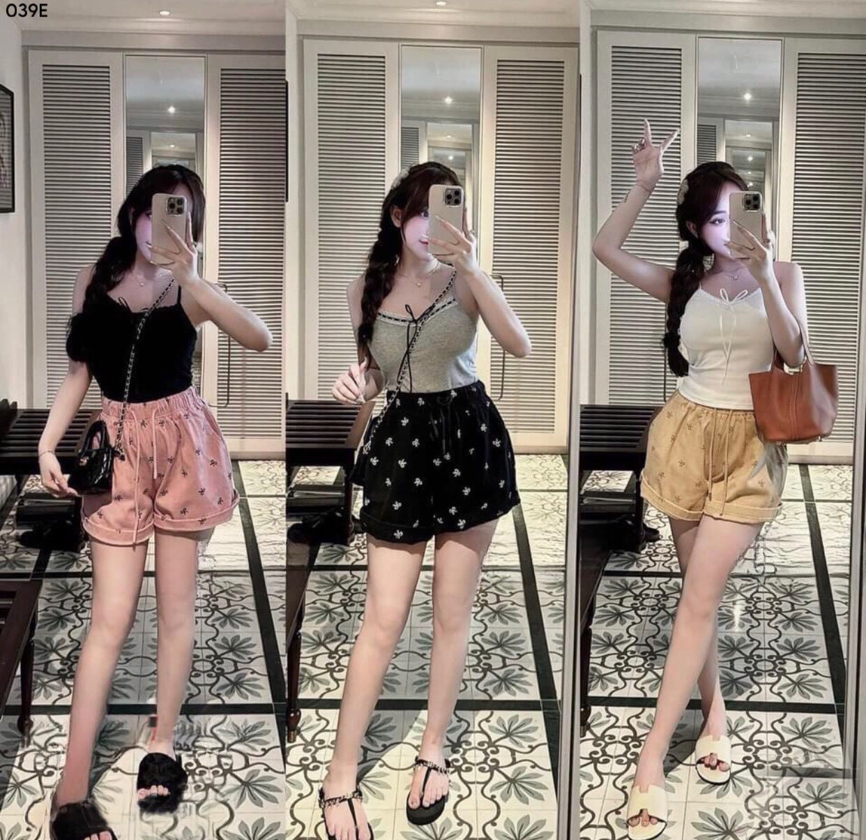 Quần short kaki nơ