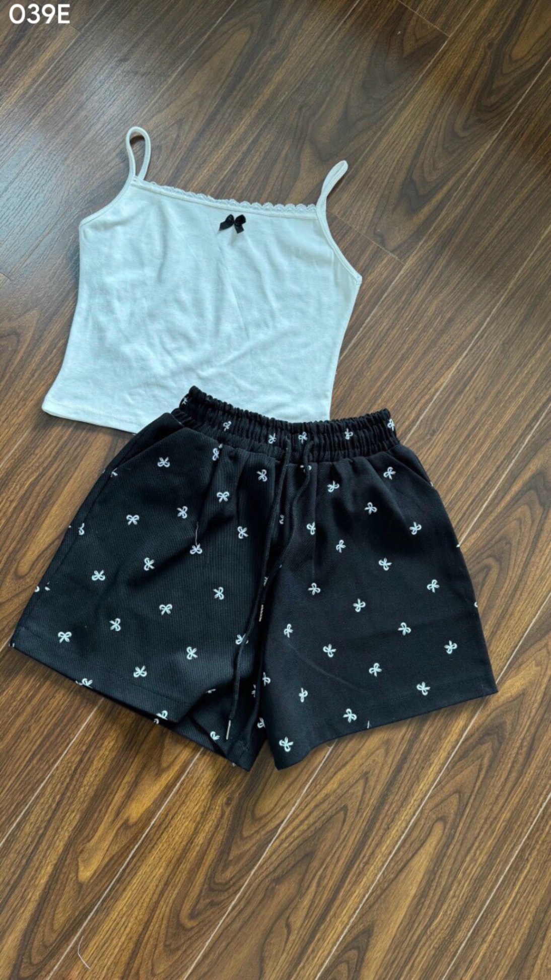Quần short kaki nơ