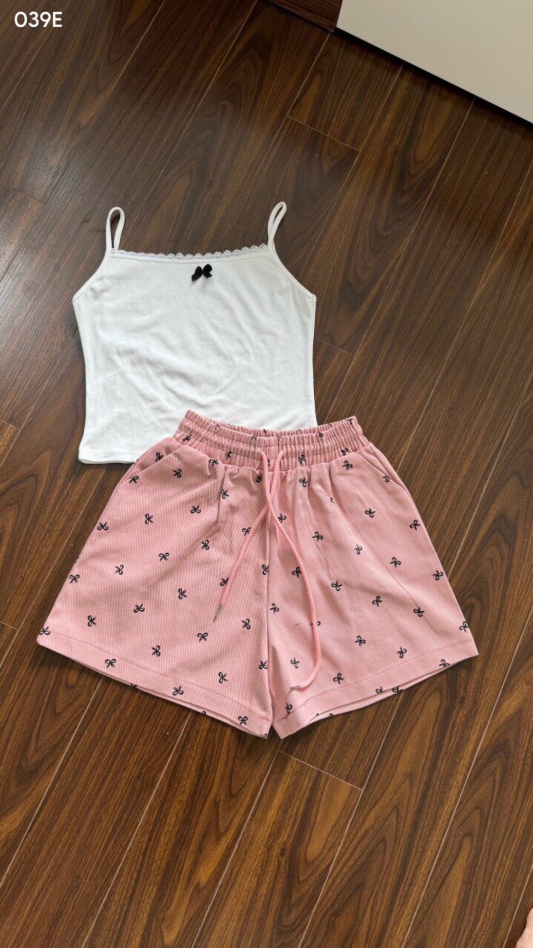 Quần short kaki nơ