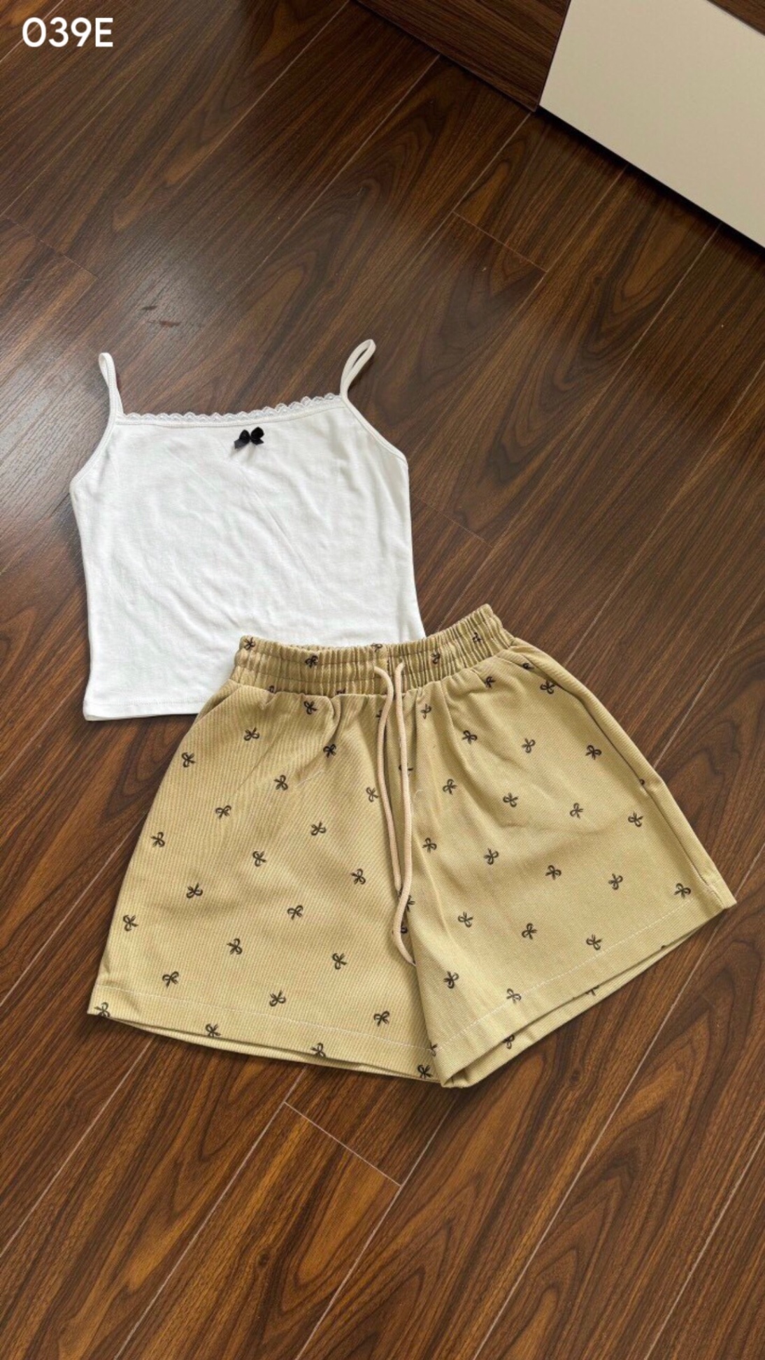Quần short kaki nơ